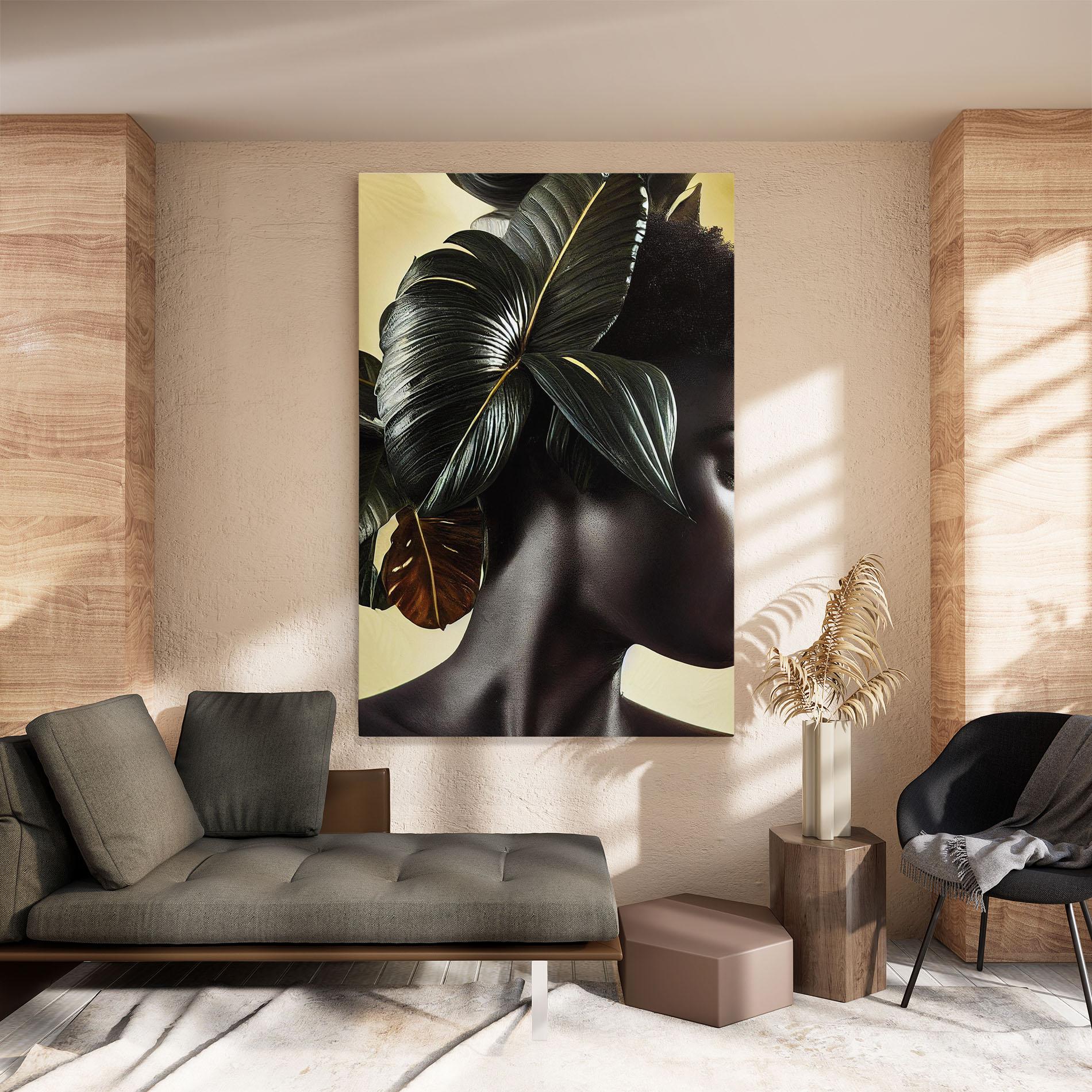 Tablou Canvas Leaf Woman mockup 8