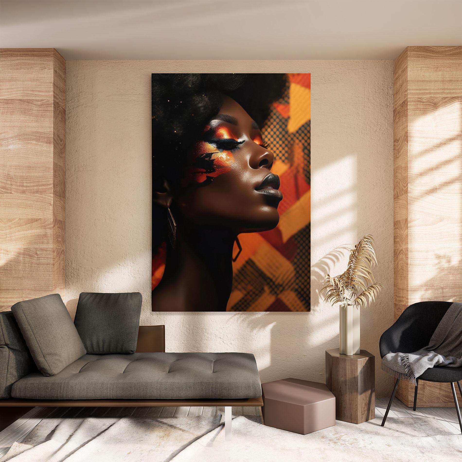 Tablou Canvas Orange Makeup Woman mockup 8