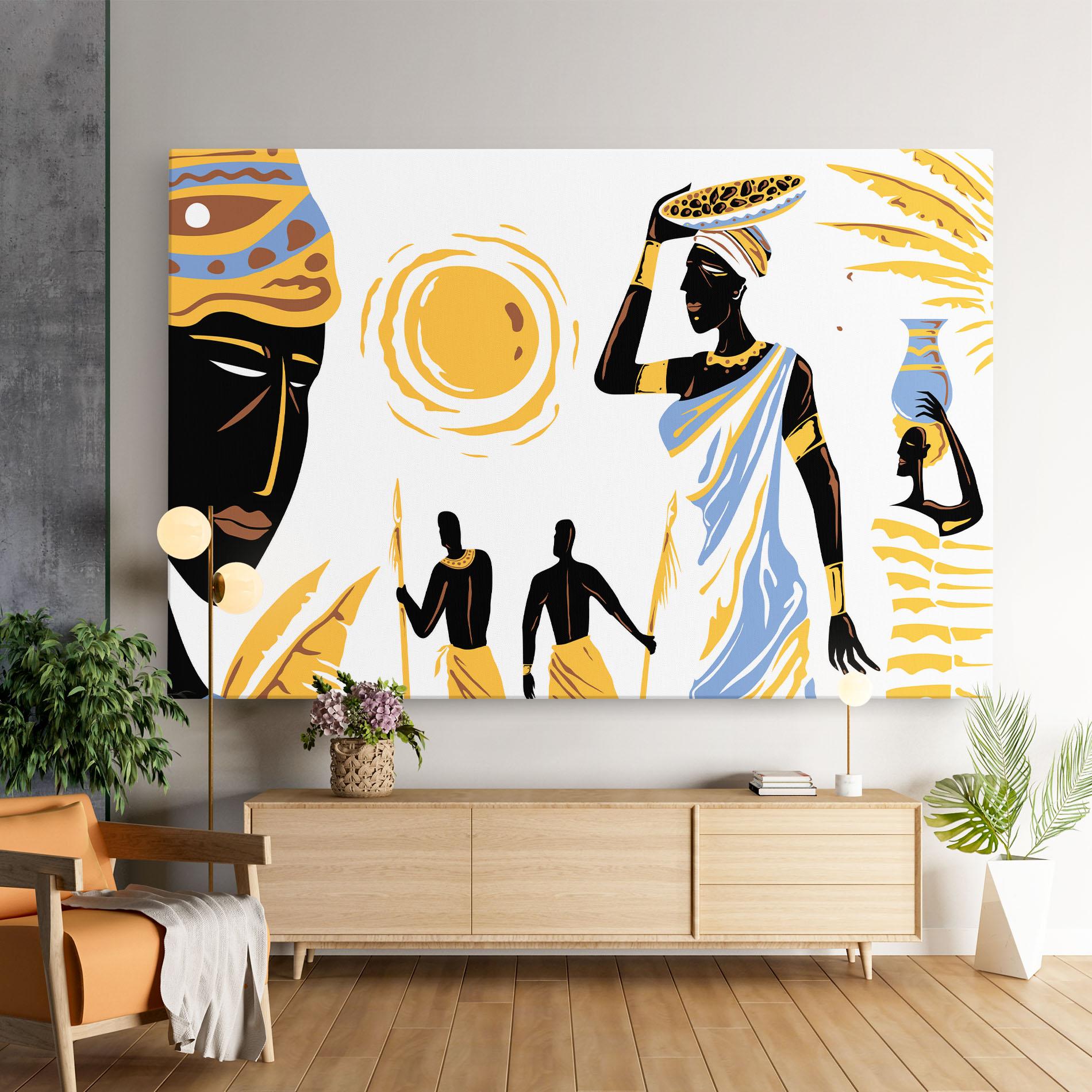 Tablou Canvas African Drawing mockup 9