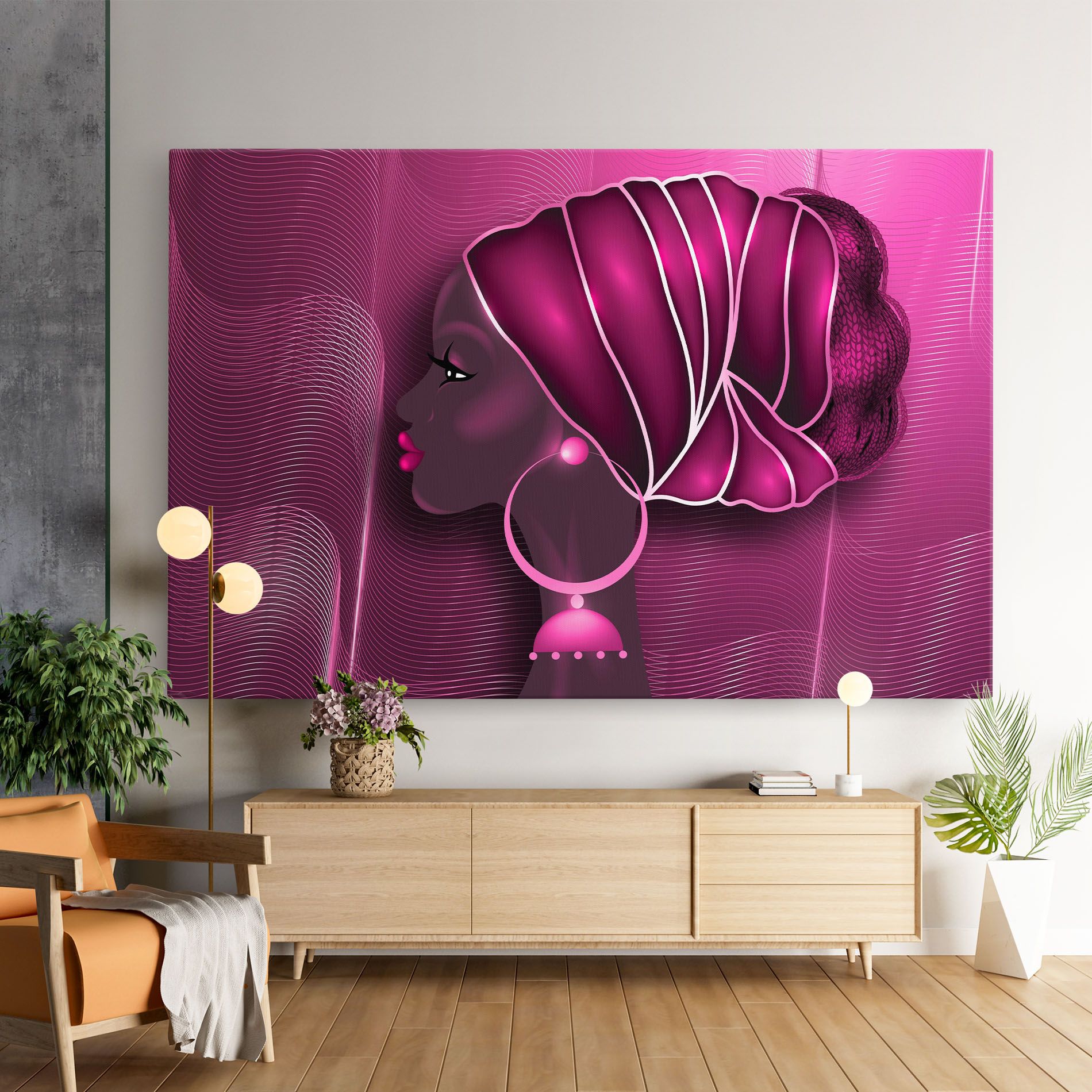 African Pink Woman mockup 9