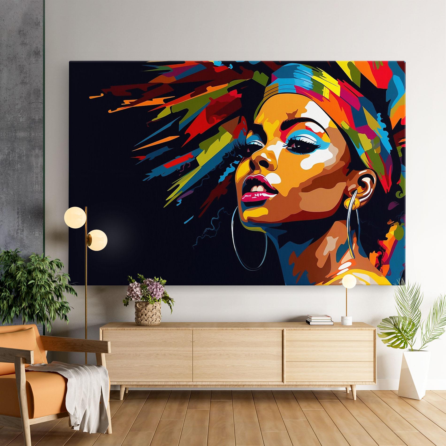 Tablou Canvas African Woman Portrait mockup 9