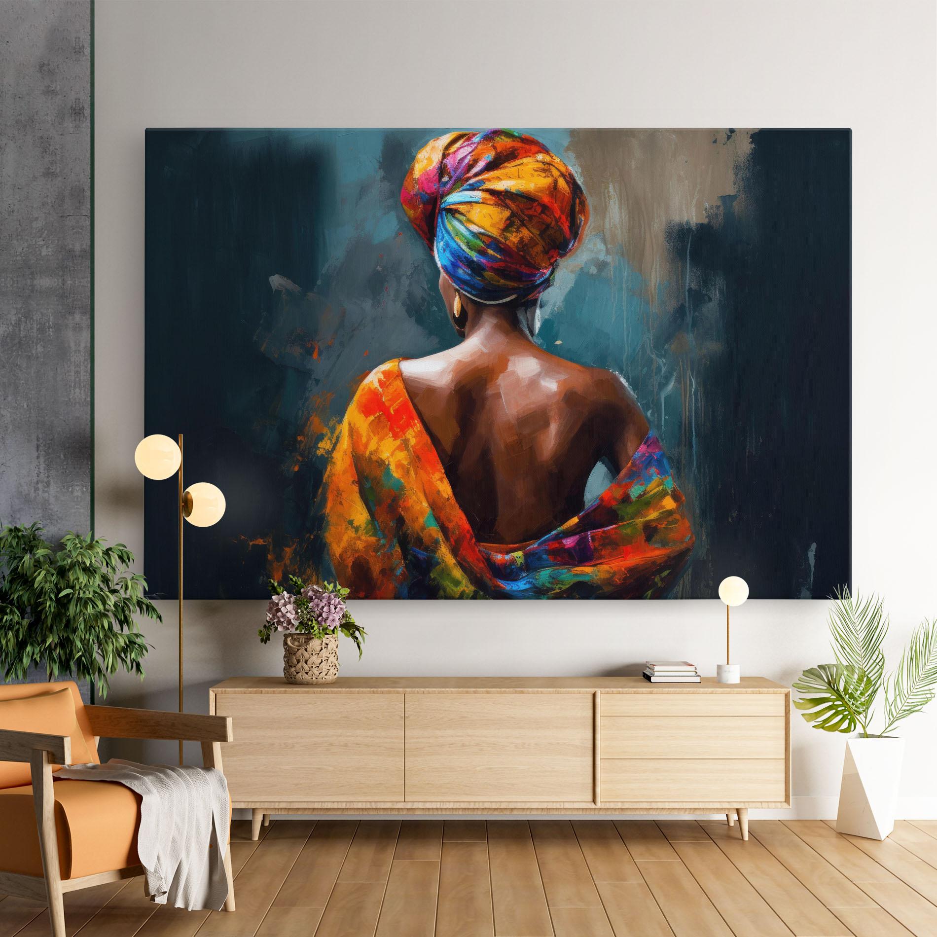 Tablou Canvas Colorful Turban Woman mockup 9