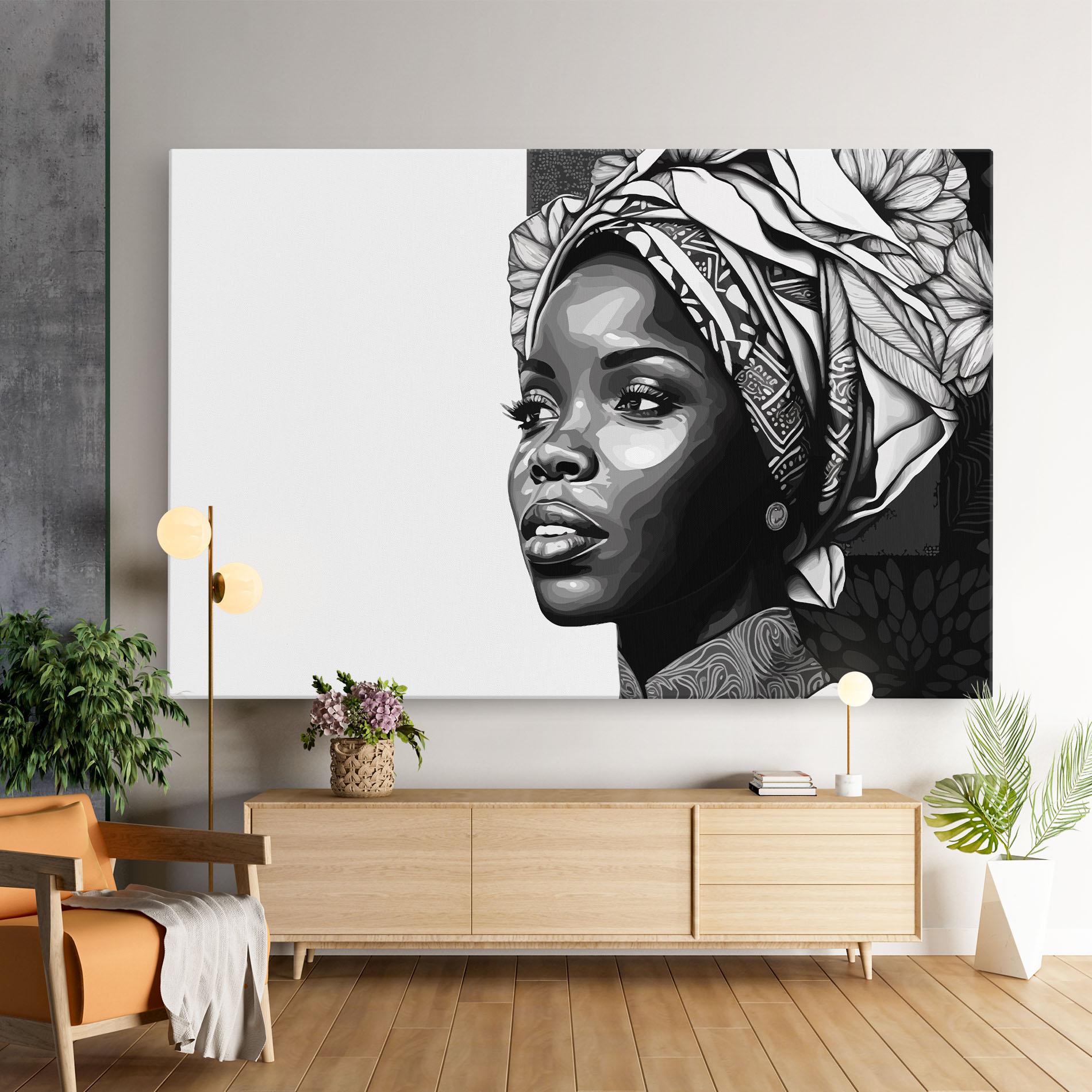 Tablou Canvas Pretty African Woman mockup 9