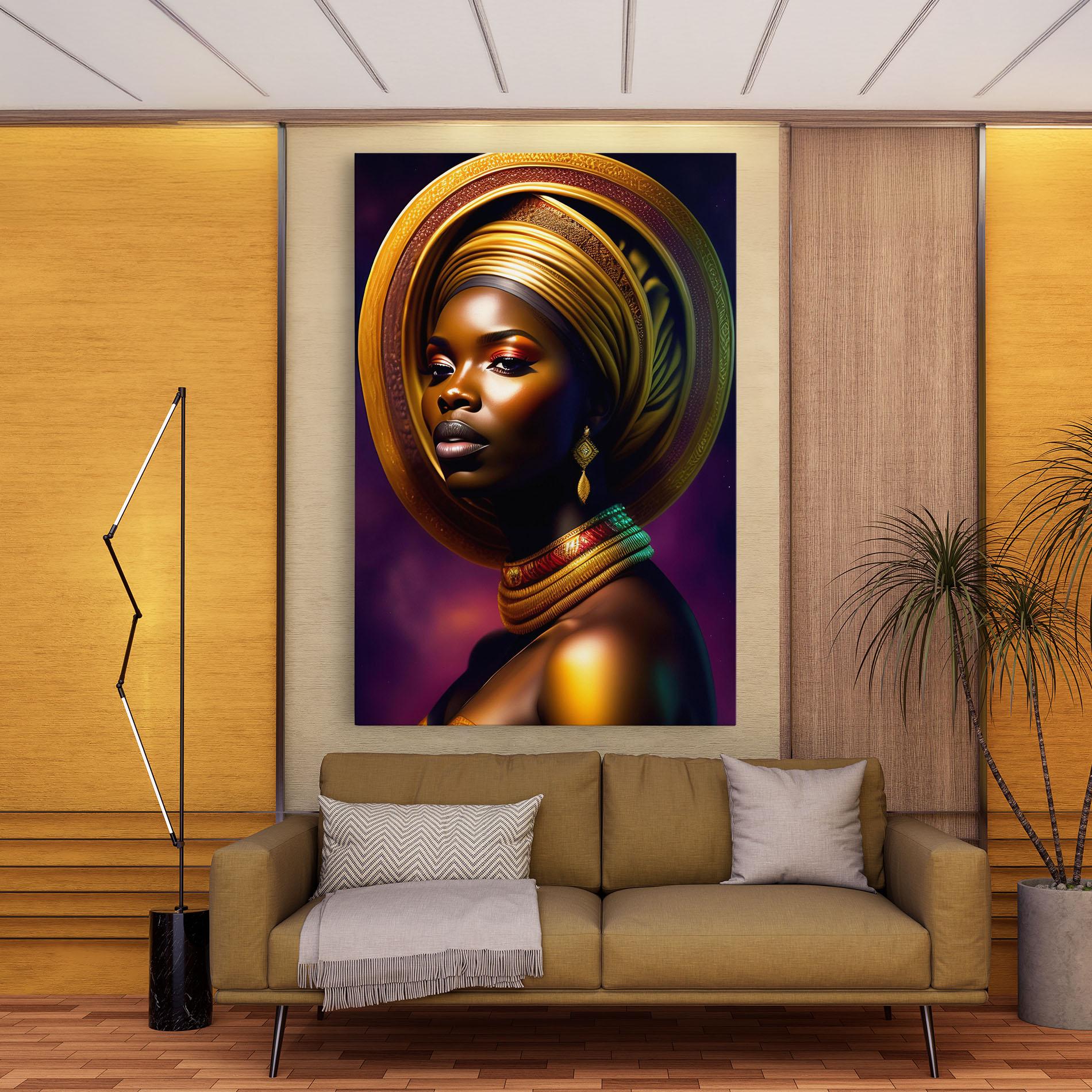 Tablou Canvas Golden Crown Woman mockup 9