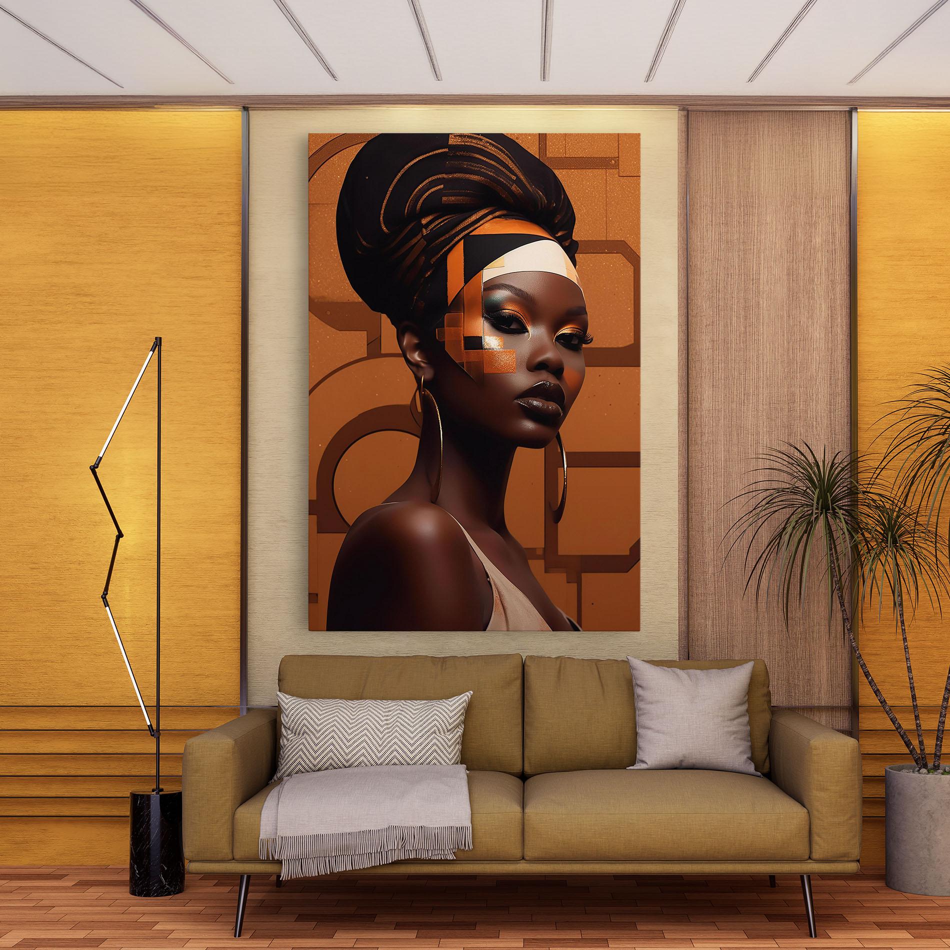 Tablou Canvas Interesting African Makeup mockup 9