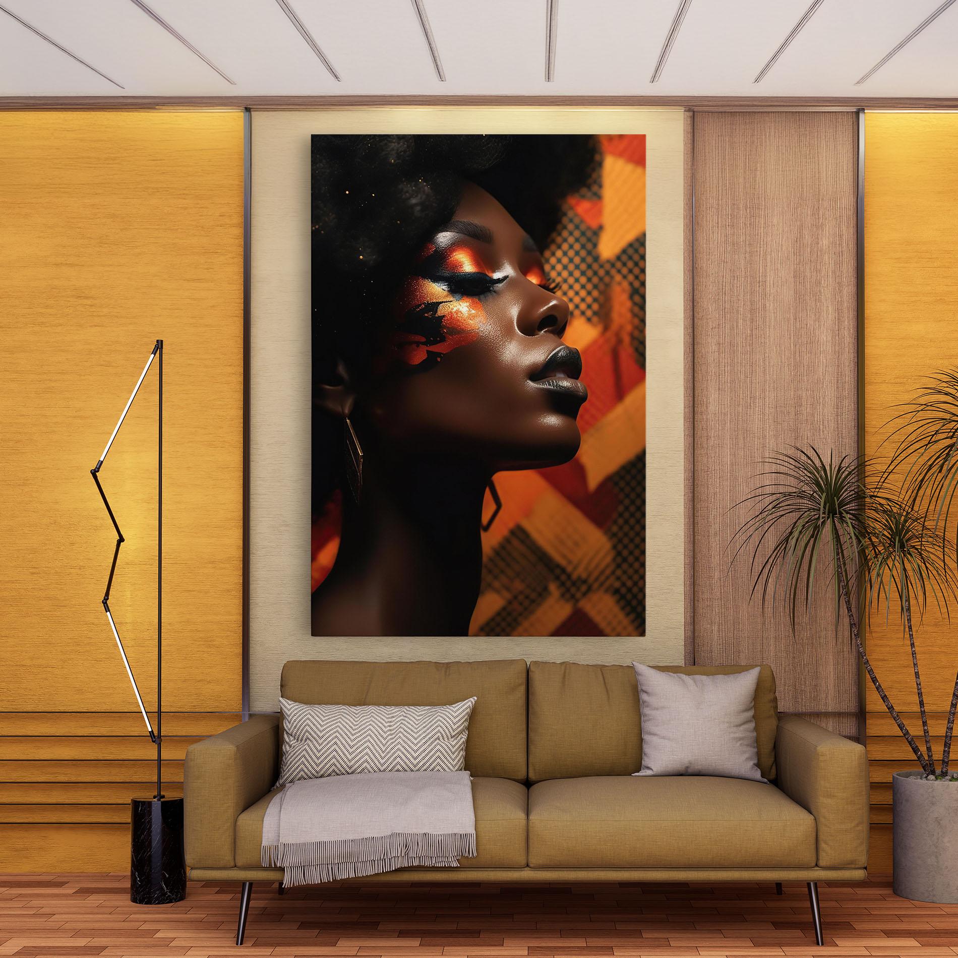 Tablou Canvas Orange Makeup Woman mockup 9