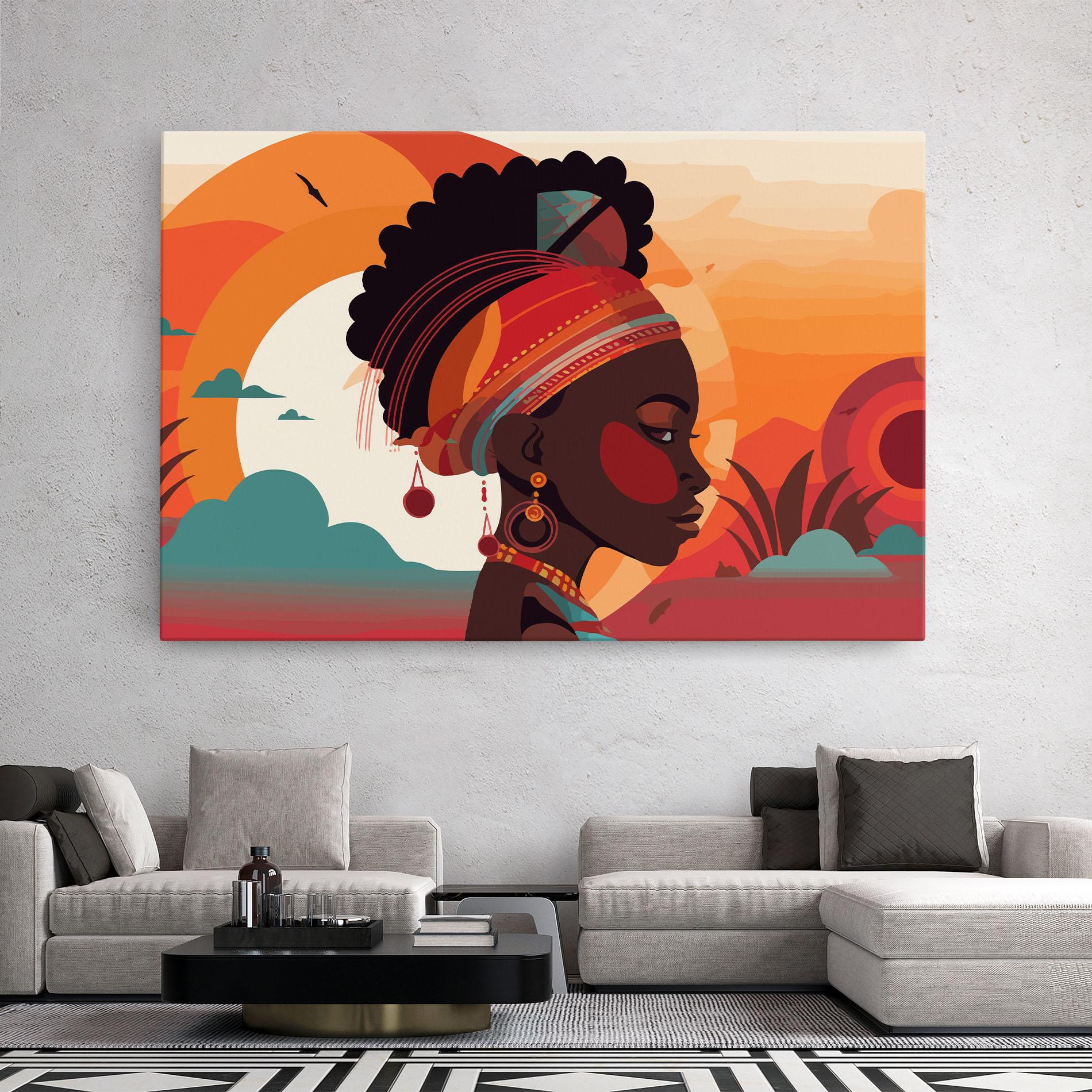 Tablou Canvas African Lady Art mockup 2