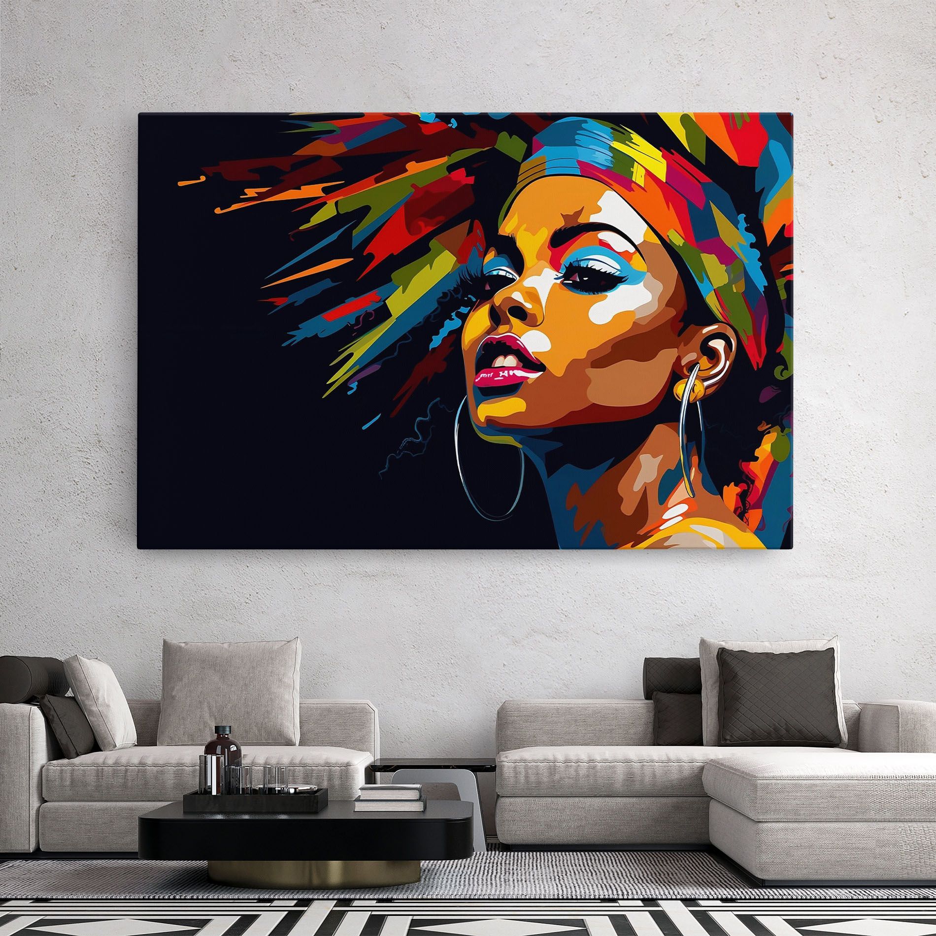 African Woman Portrait mockup 2