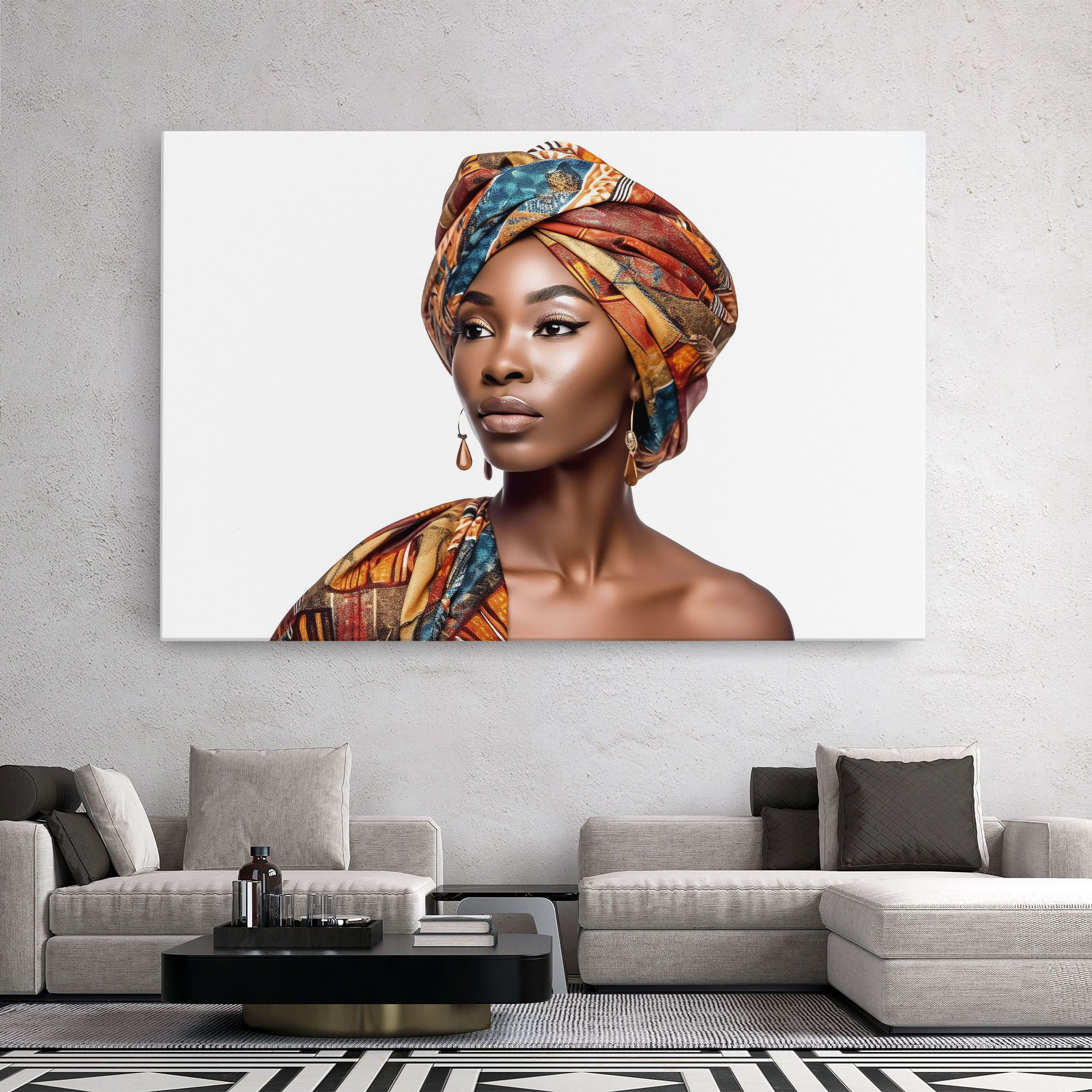African Woman Turban mockup 2
