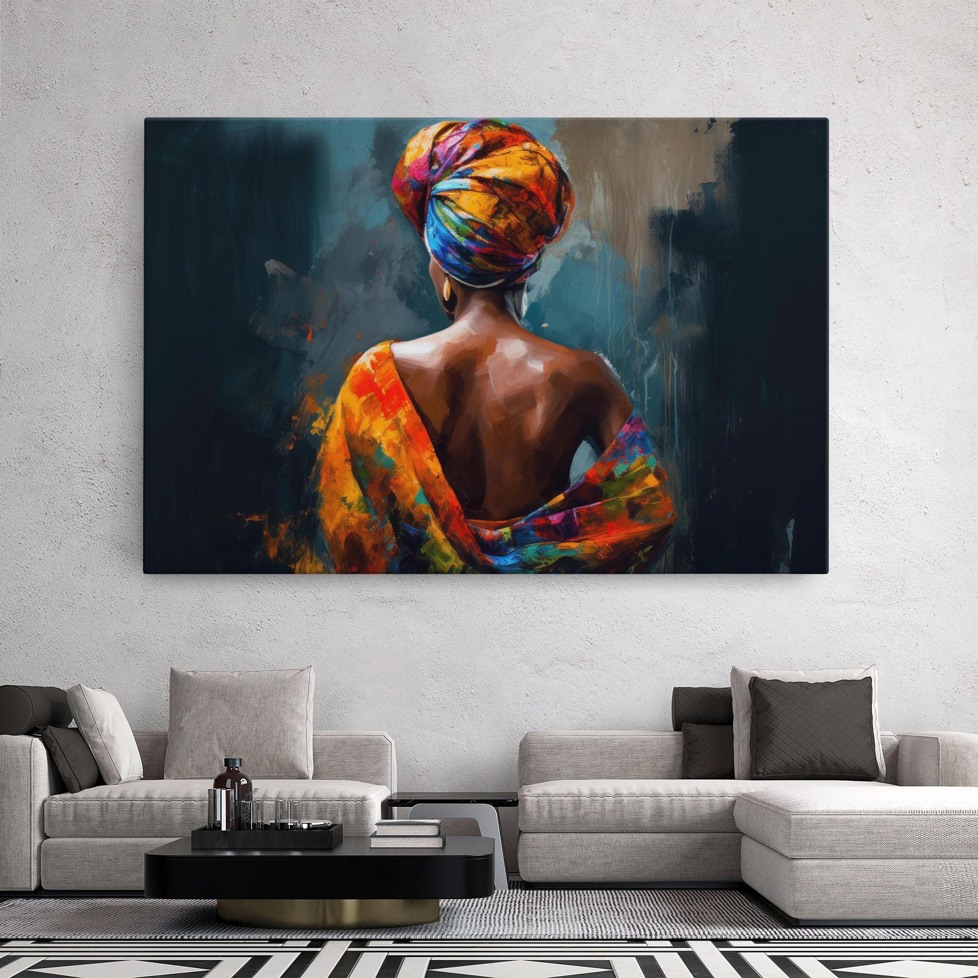 Tablou Canvas Colorful Turban Woman mockup 2