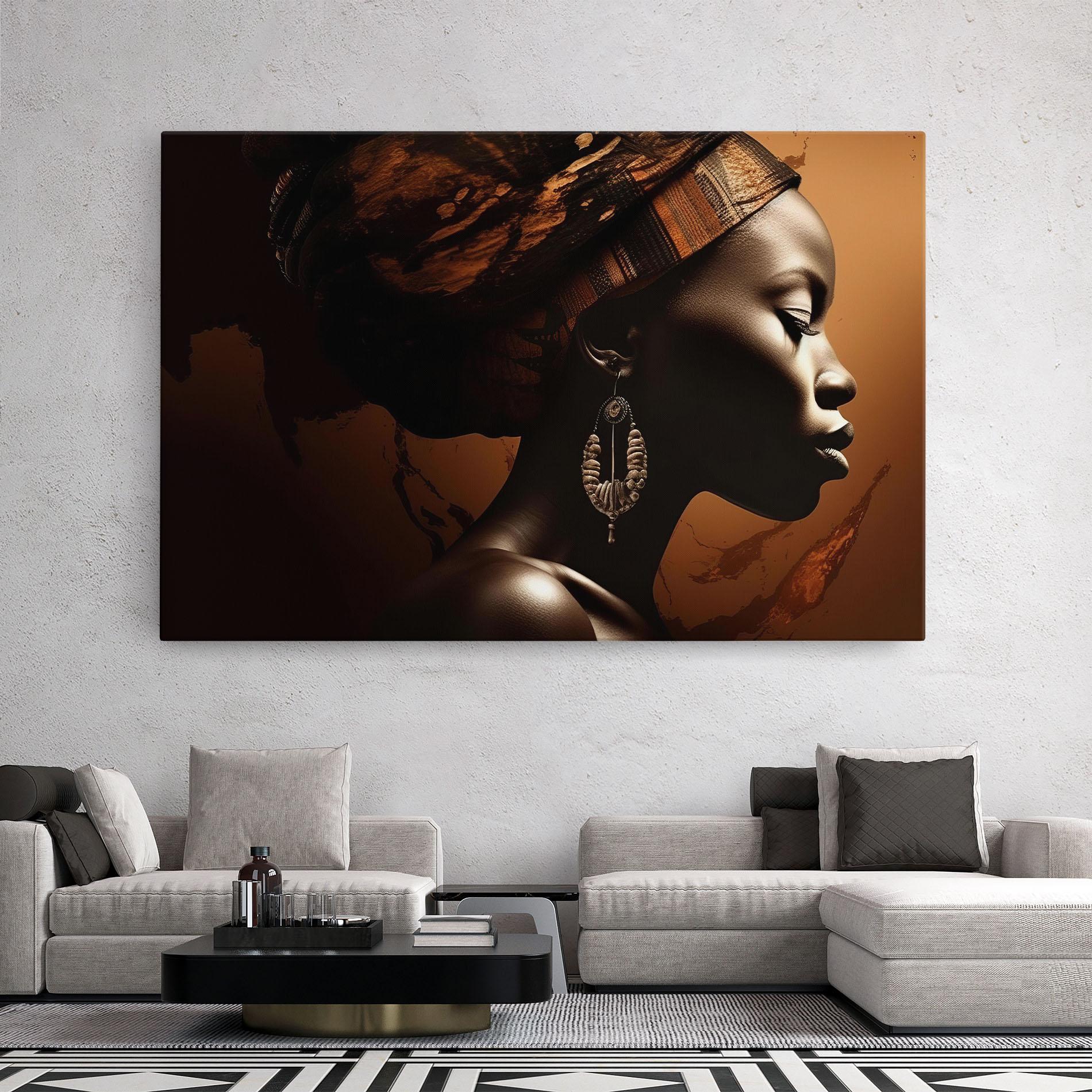 Tablou Canvas Interesting African Earrings mockup 2