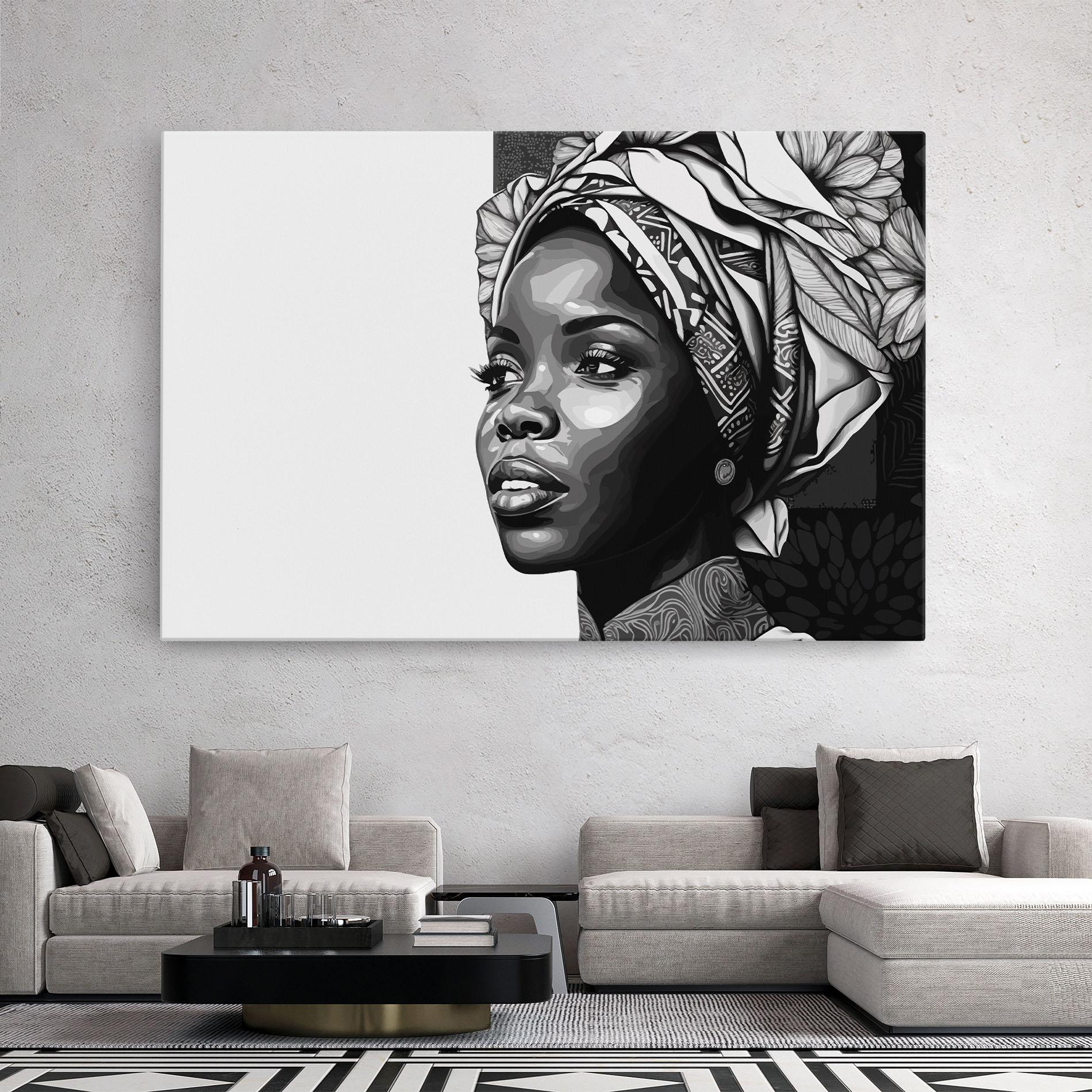 Tablou Canvas Pretty African Woman mockup 2