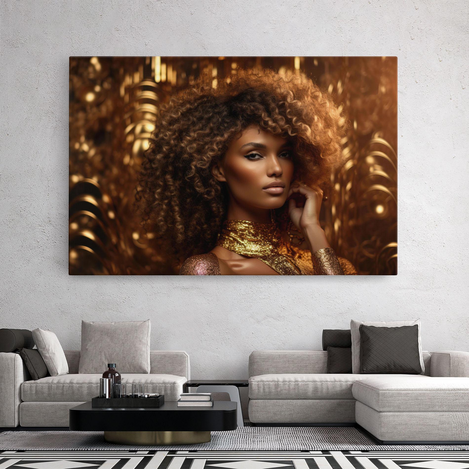 Tablou Canvas Radiant Bronze Goddess mockup 2