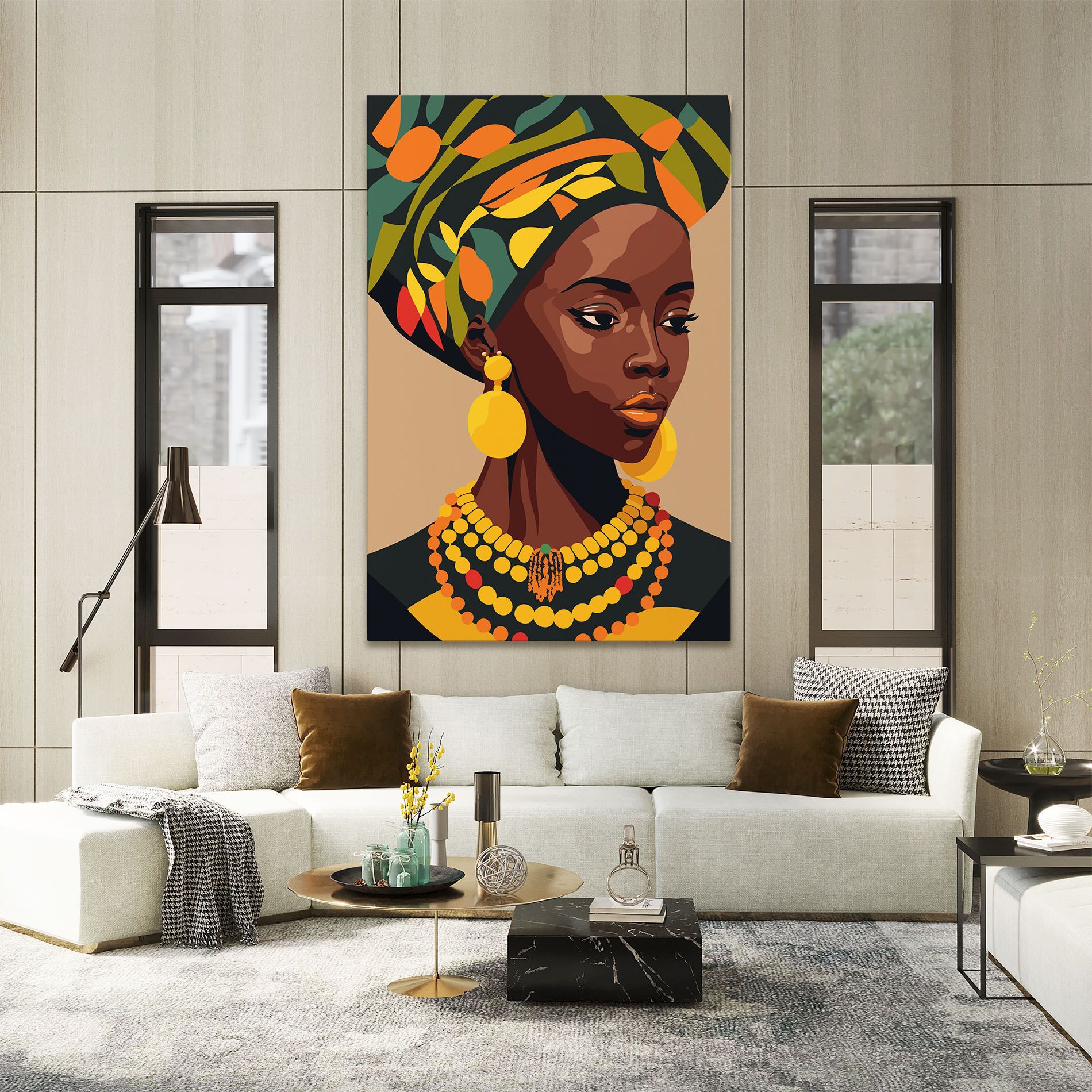 African Earrings mockup 2