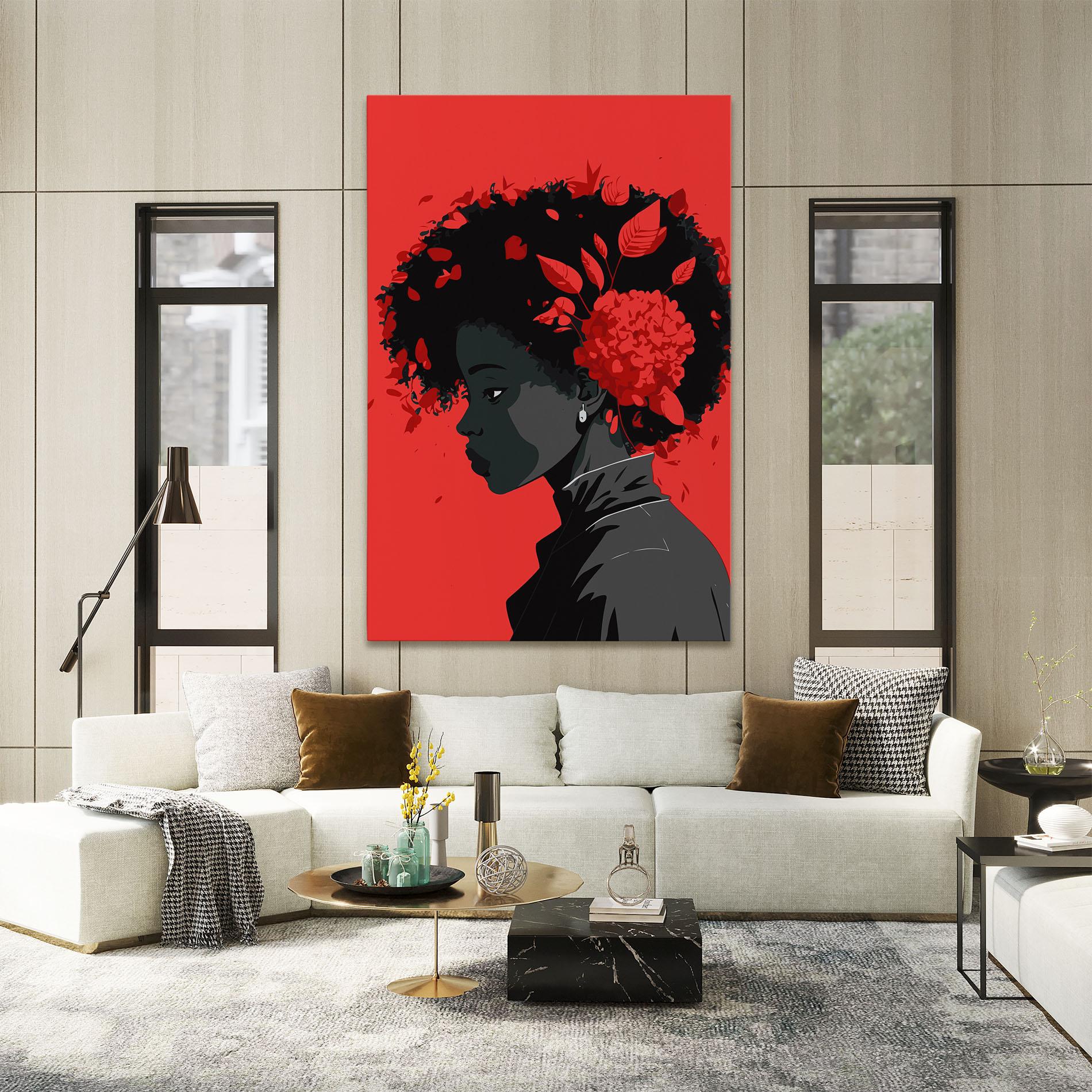 Tablou Canvas African Red Flower mockup 2