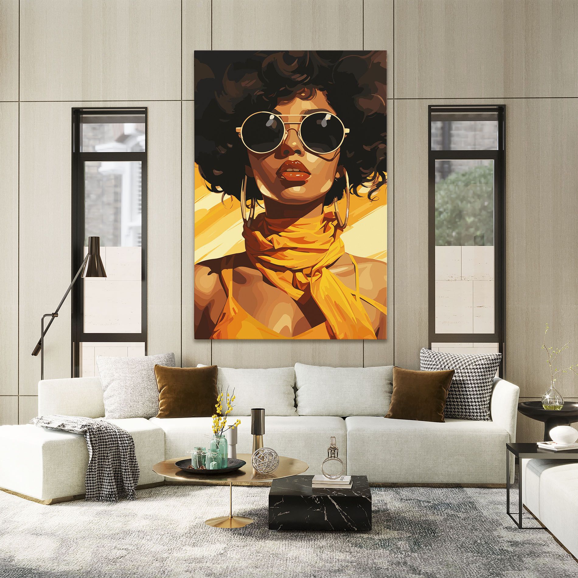 African Yellow Woman mockup 2