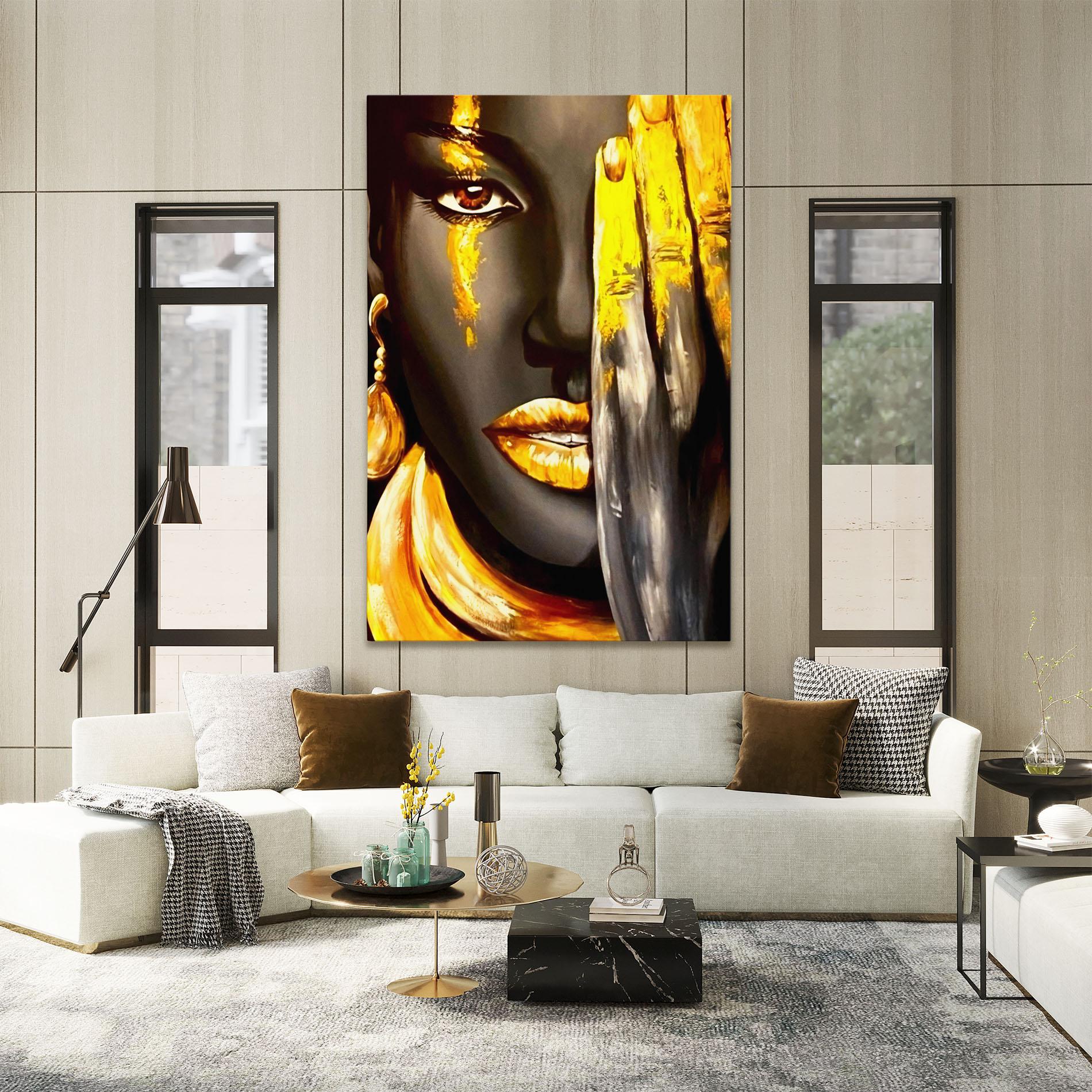 Tablou Canvas Golden African Women mockup 2