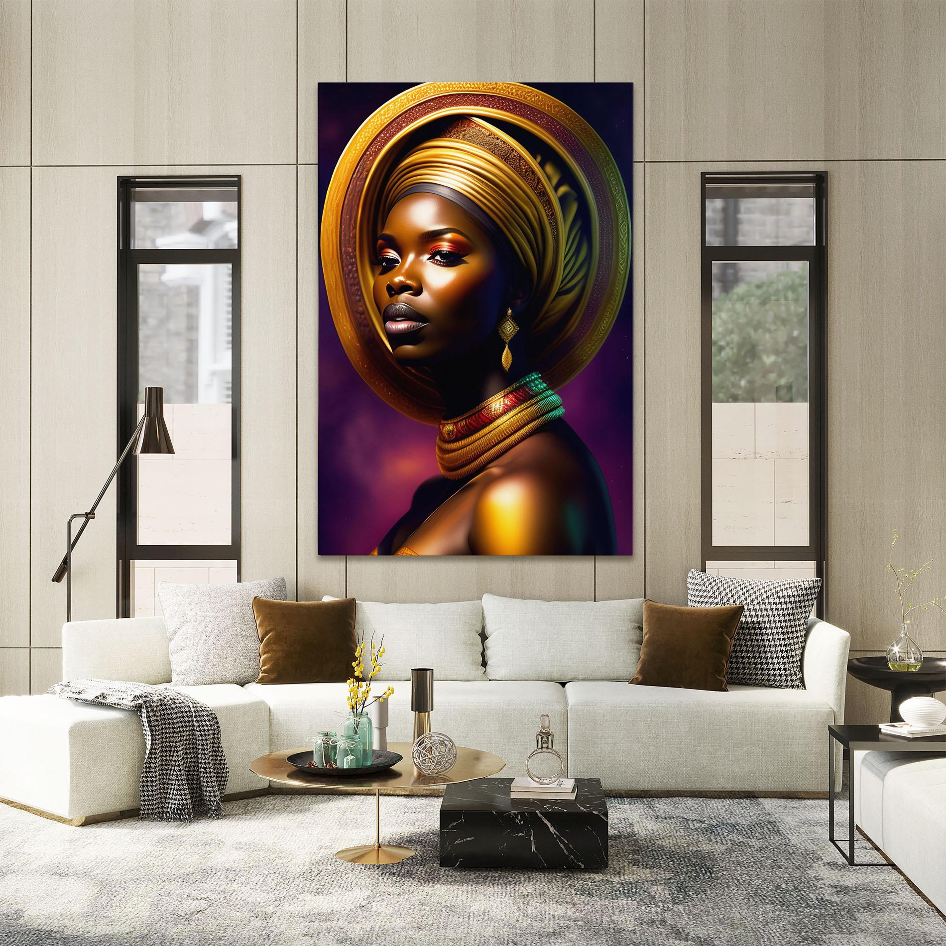 Tablou Canvas Golden Crown Woman mockup 2