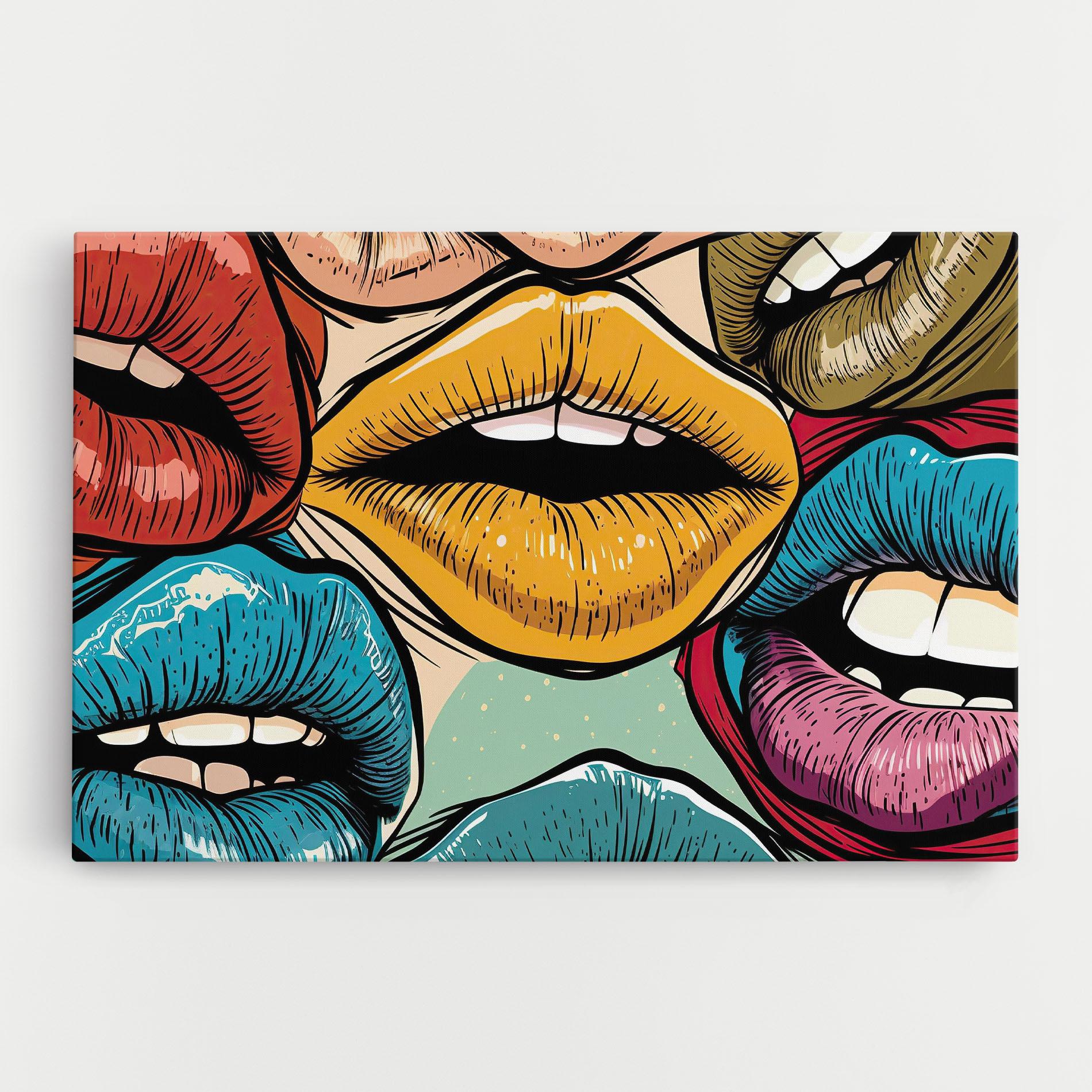 Tablou Canvas Comic Book Color Lips mockup 0