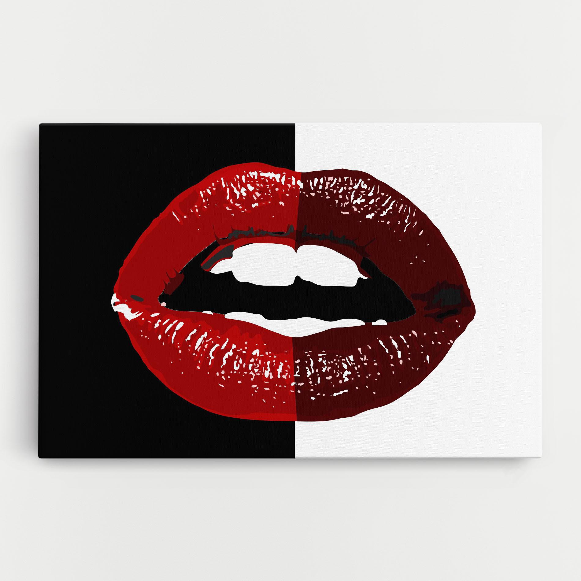 Tablou Canvas Red Shade Lips mockup 0