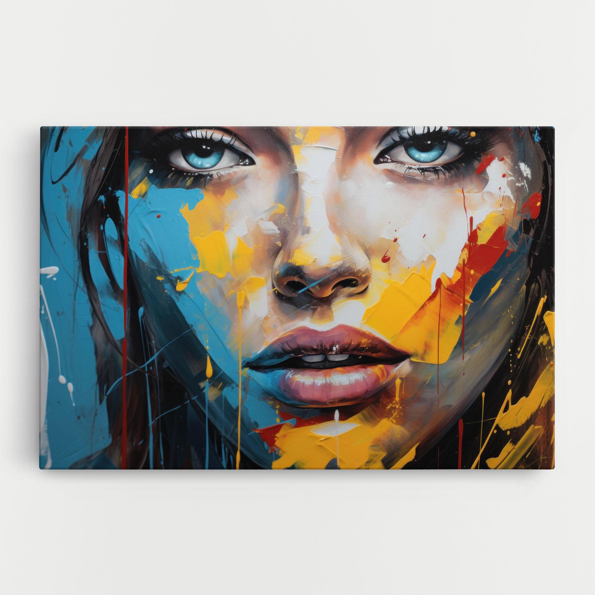 Tablou Canvas Woman Abstract Lips mockup 0