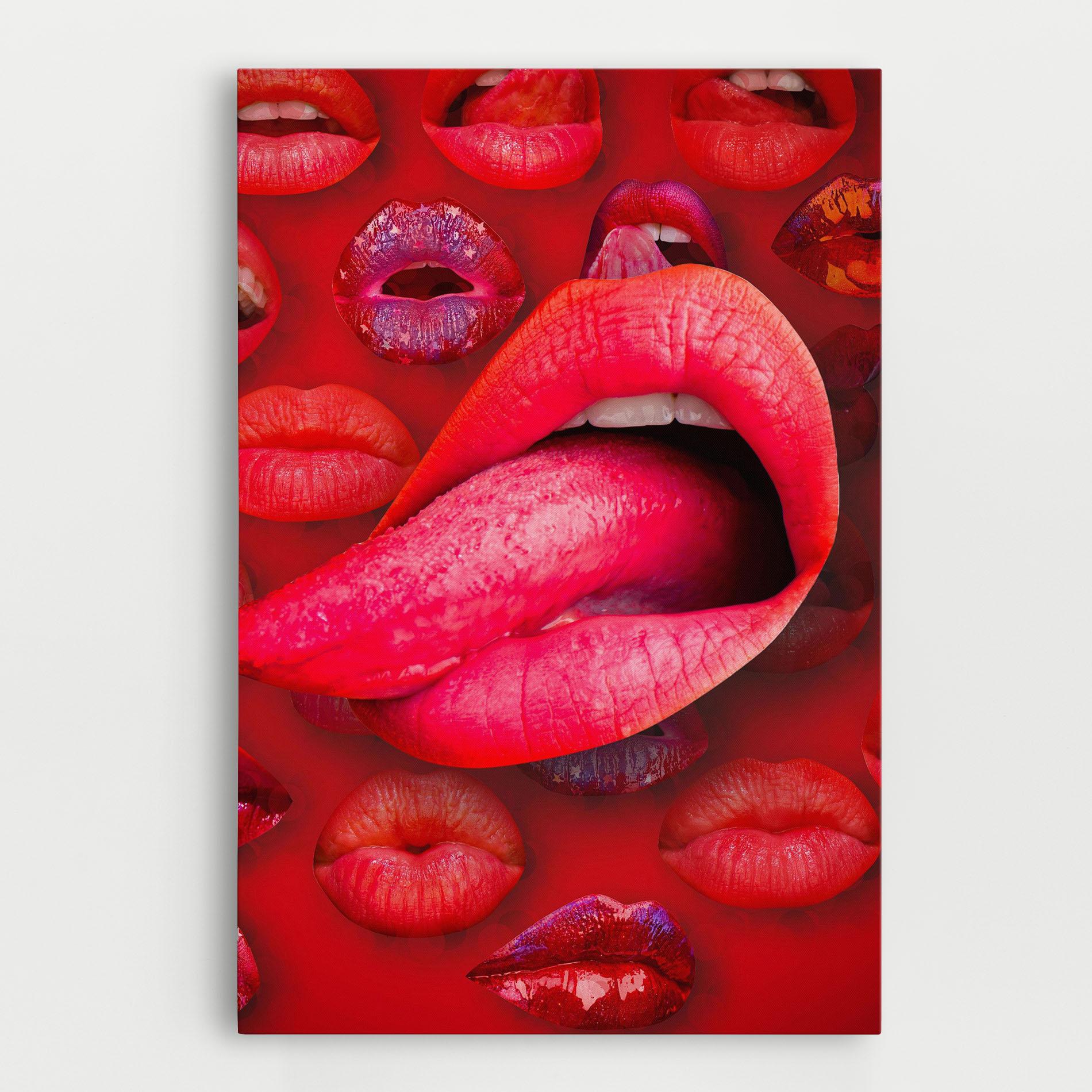 Tablou Canvas Big Tongue Collage mockup 0