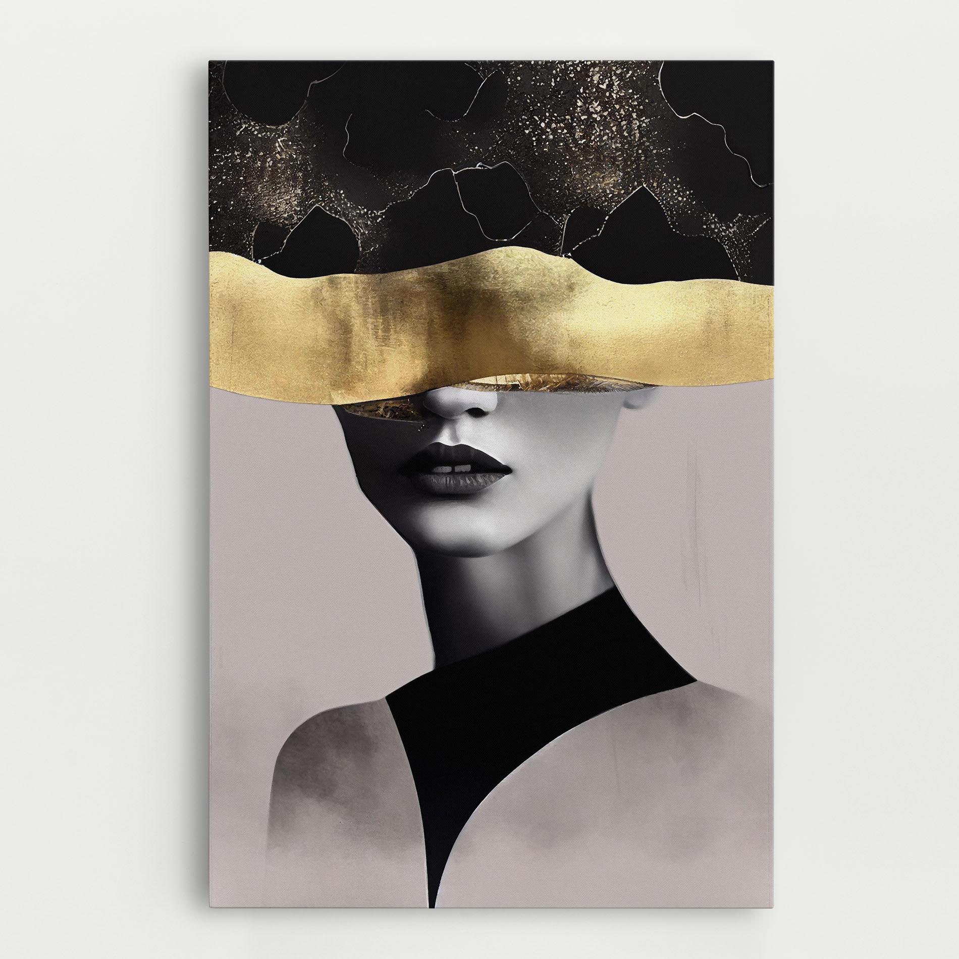 Tablou Canvas Grey Lips mockup 0