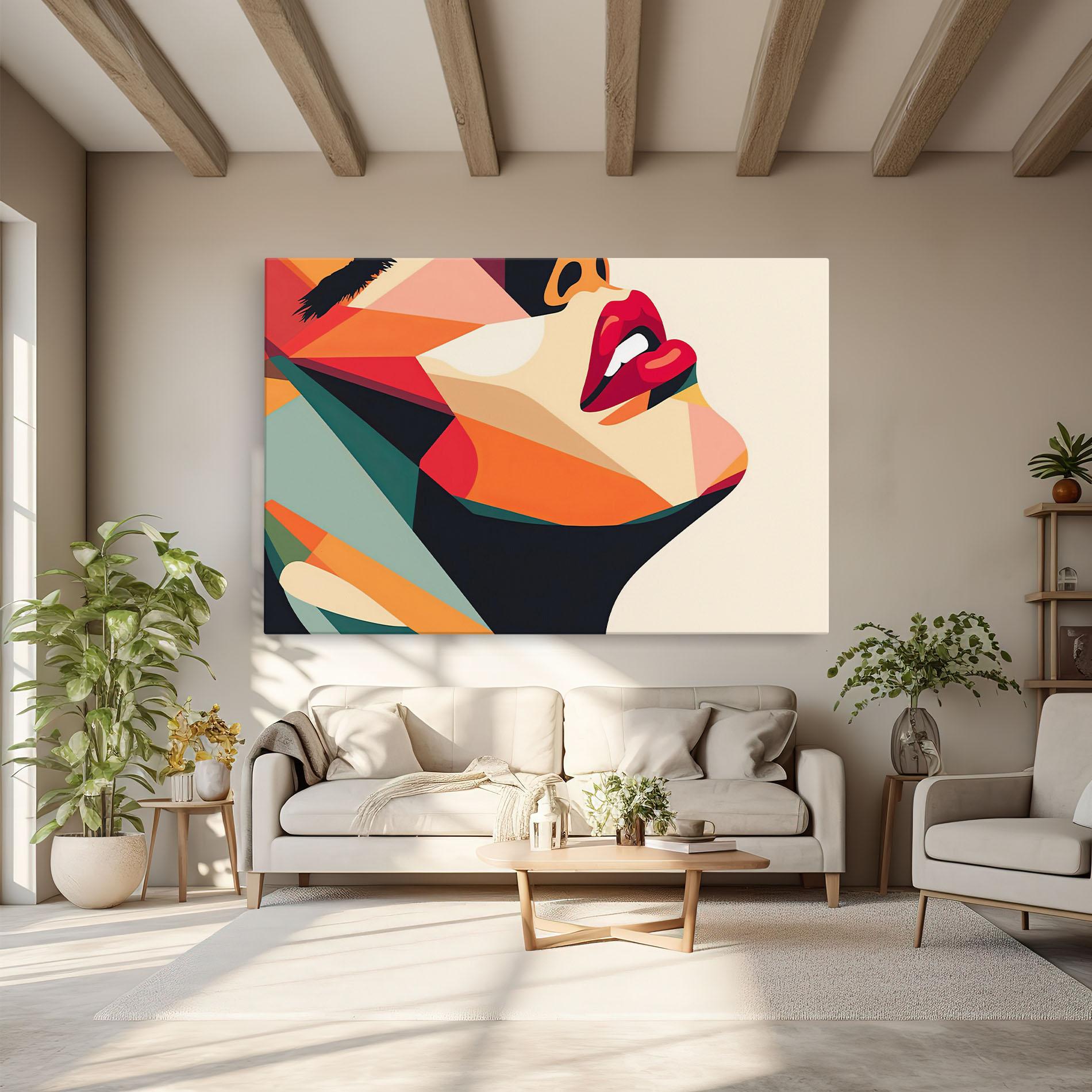 Tablou Canvas Abstract Lips mockup 6