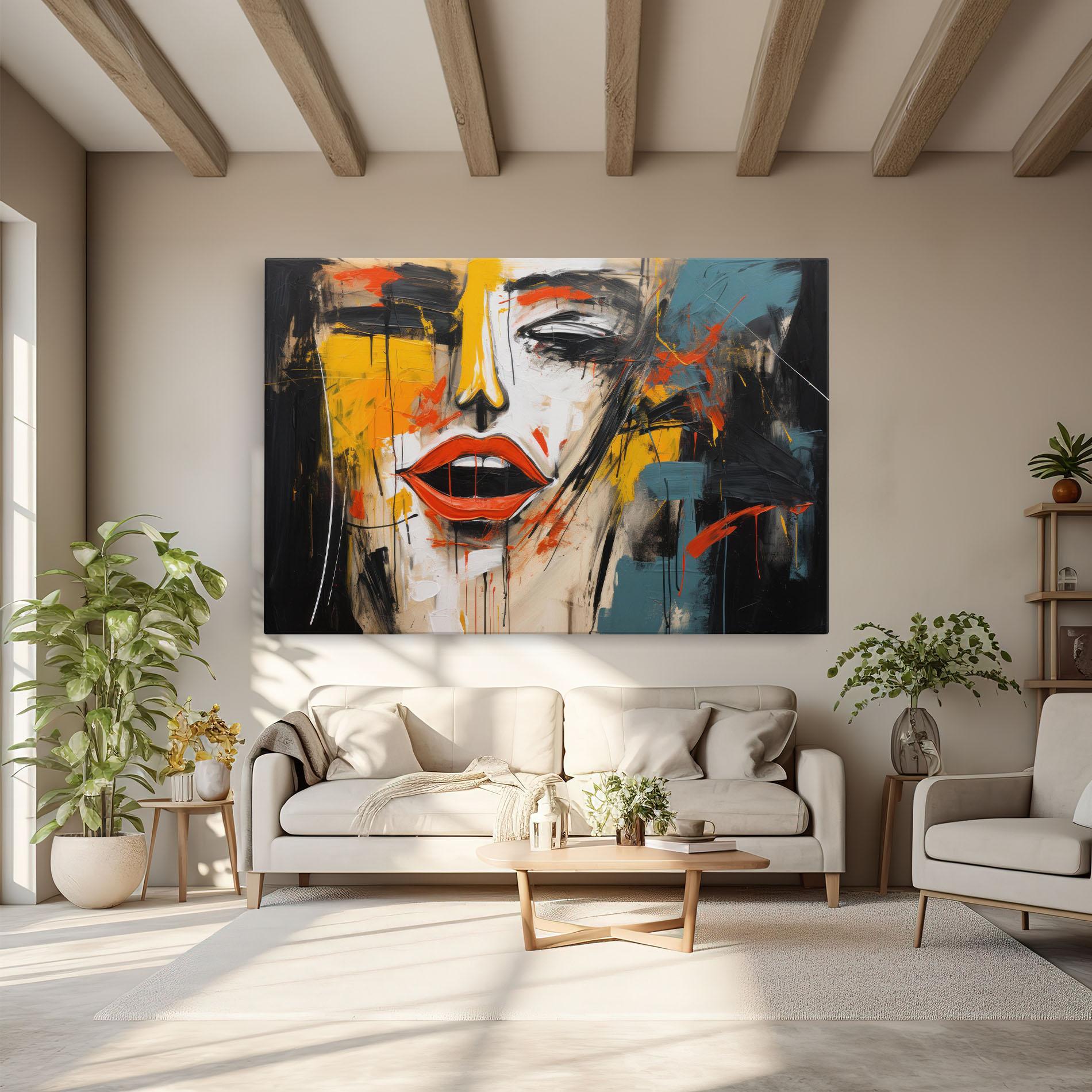 Tablou Canvas Abstract Woman Lips mockup 6