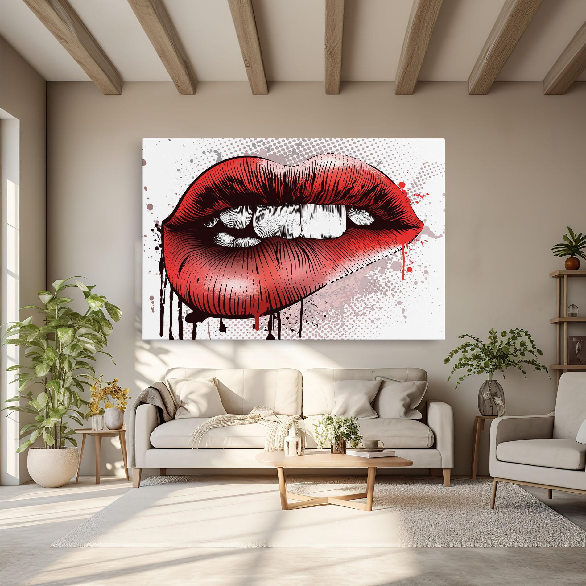 Tablou Canvas Lips Pop Artistic mockup 6