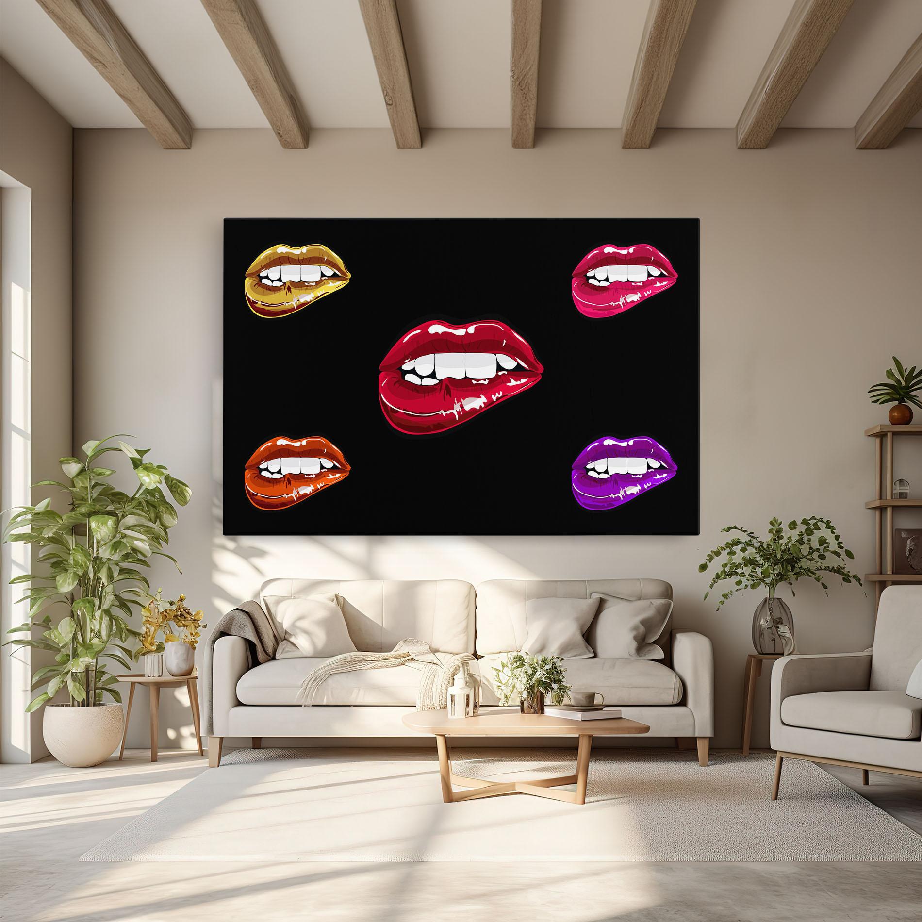 Tablou Canvas Mix Color Lips mockup 6