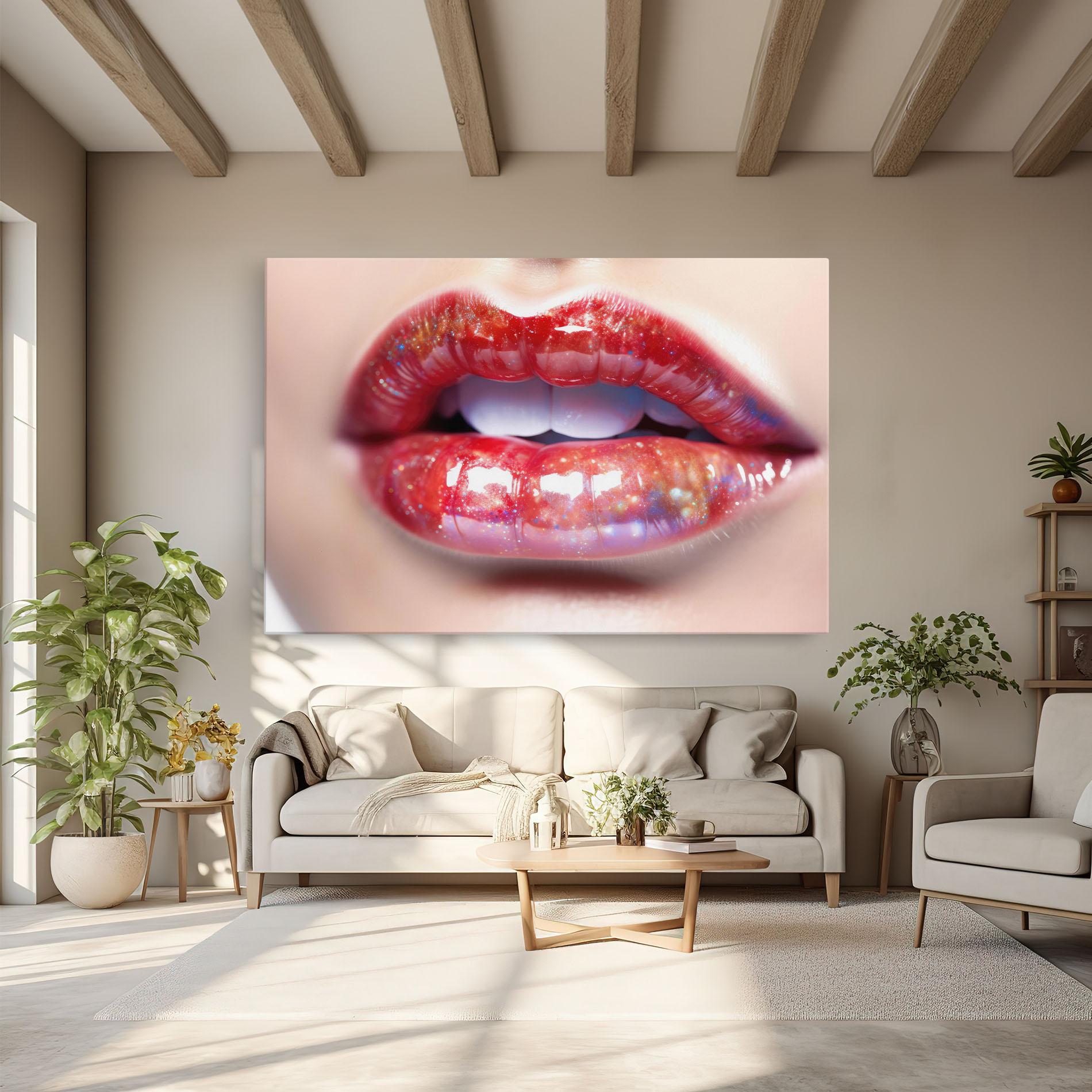 Tablou Canvas Red Pretty Lips mockup 6