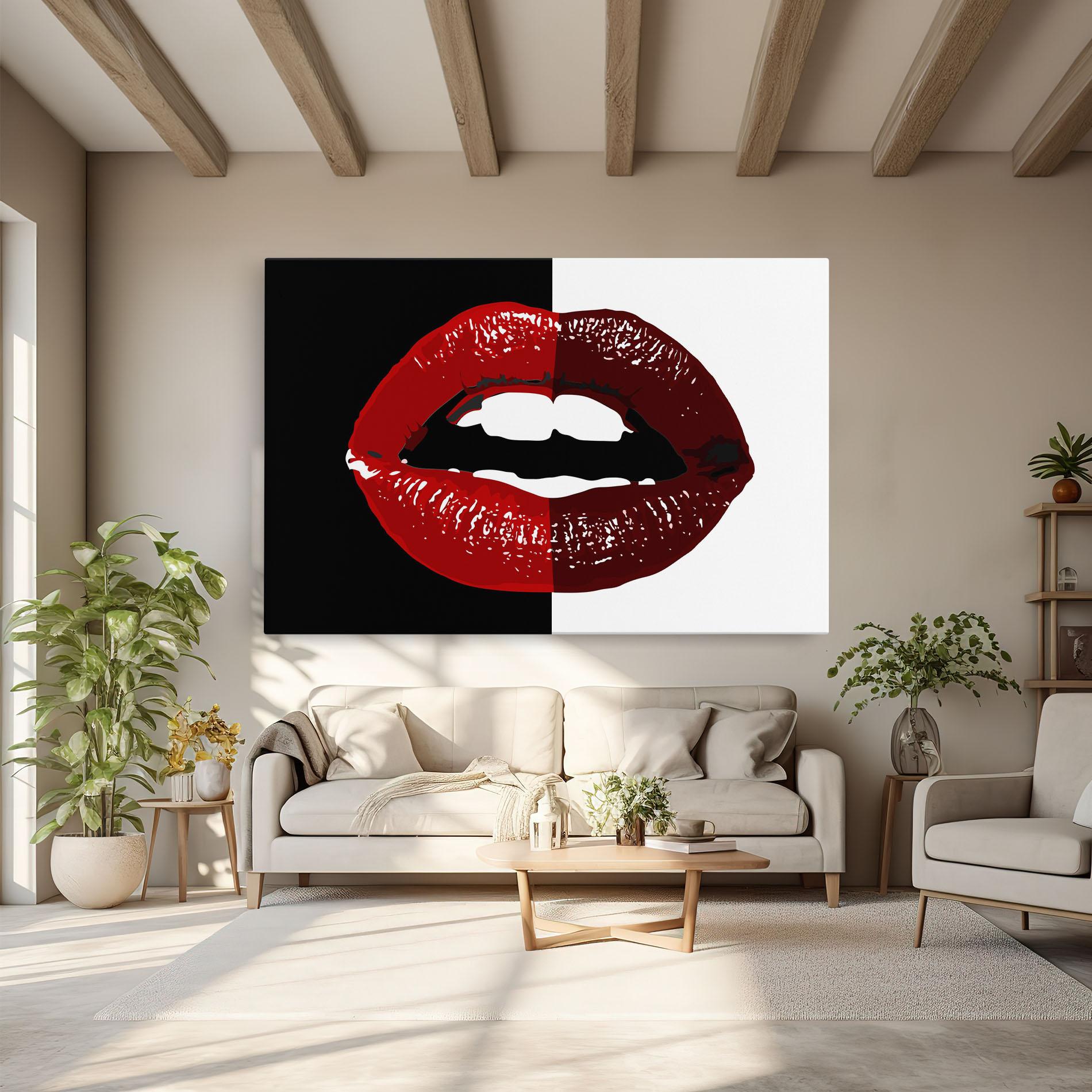 Tablou Canvas Red Shade Lips mockup 6