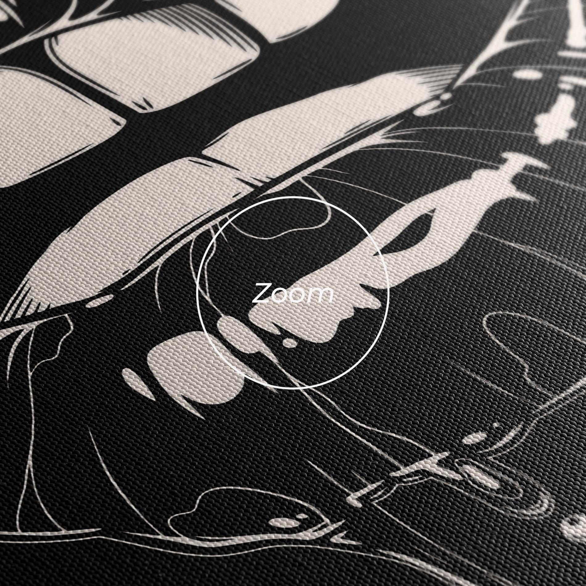 Tablou Canvas Open Lips On Black mockup 3