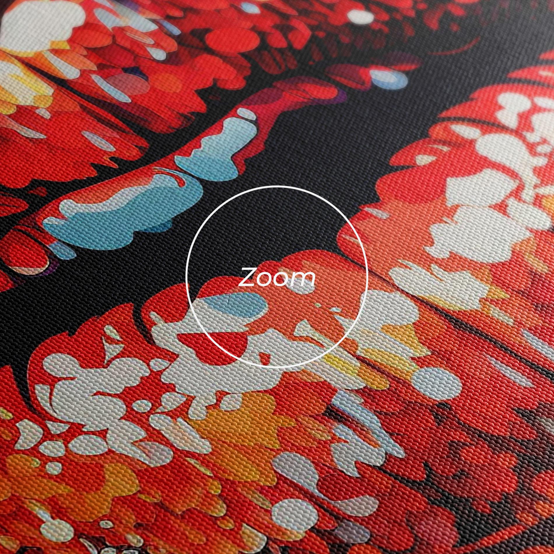 Tablou Canvas Red Lips With Word Lips It mockup 3