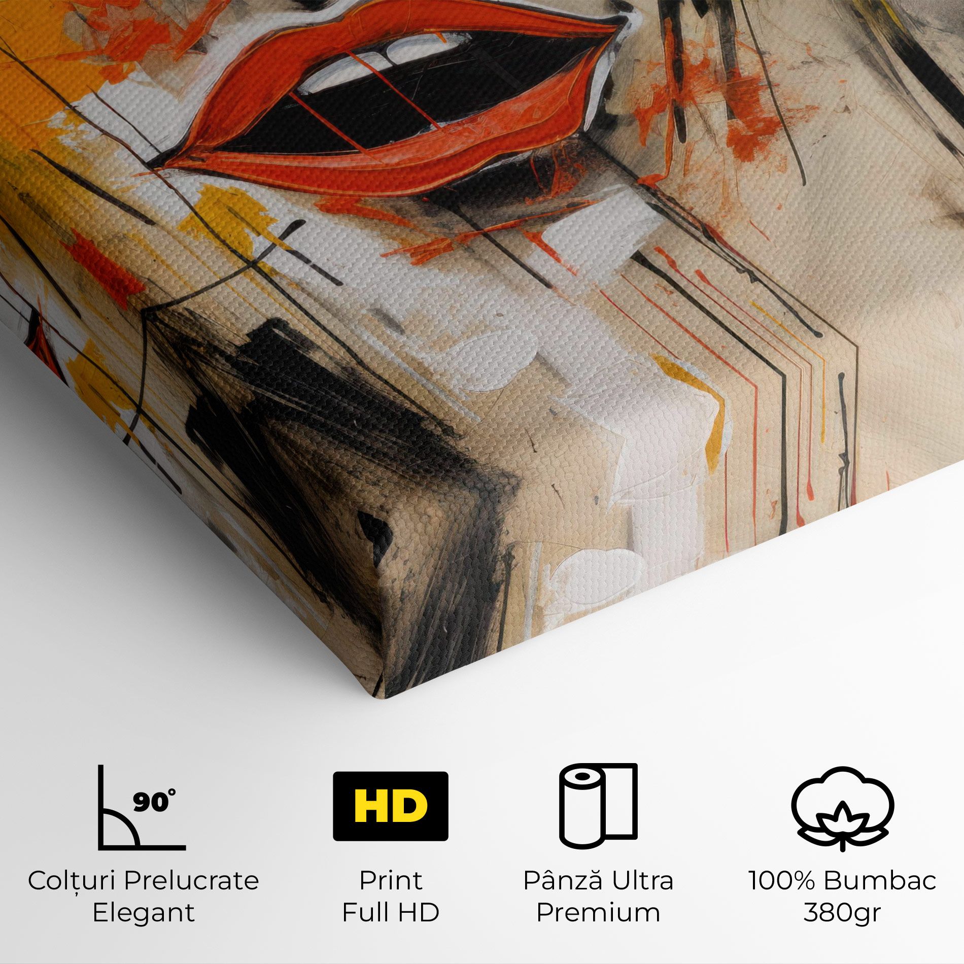 Abstract Woman Lips mockup 4