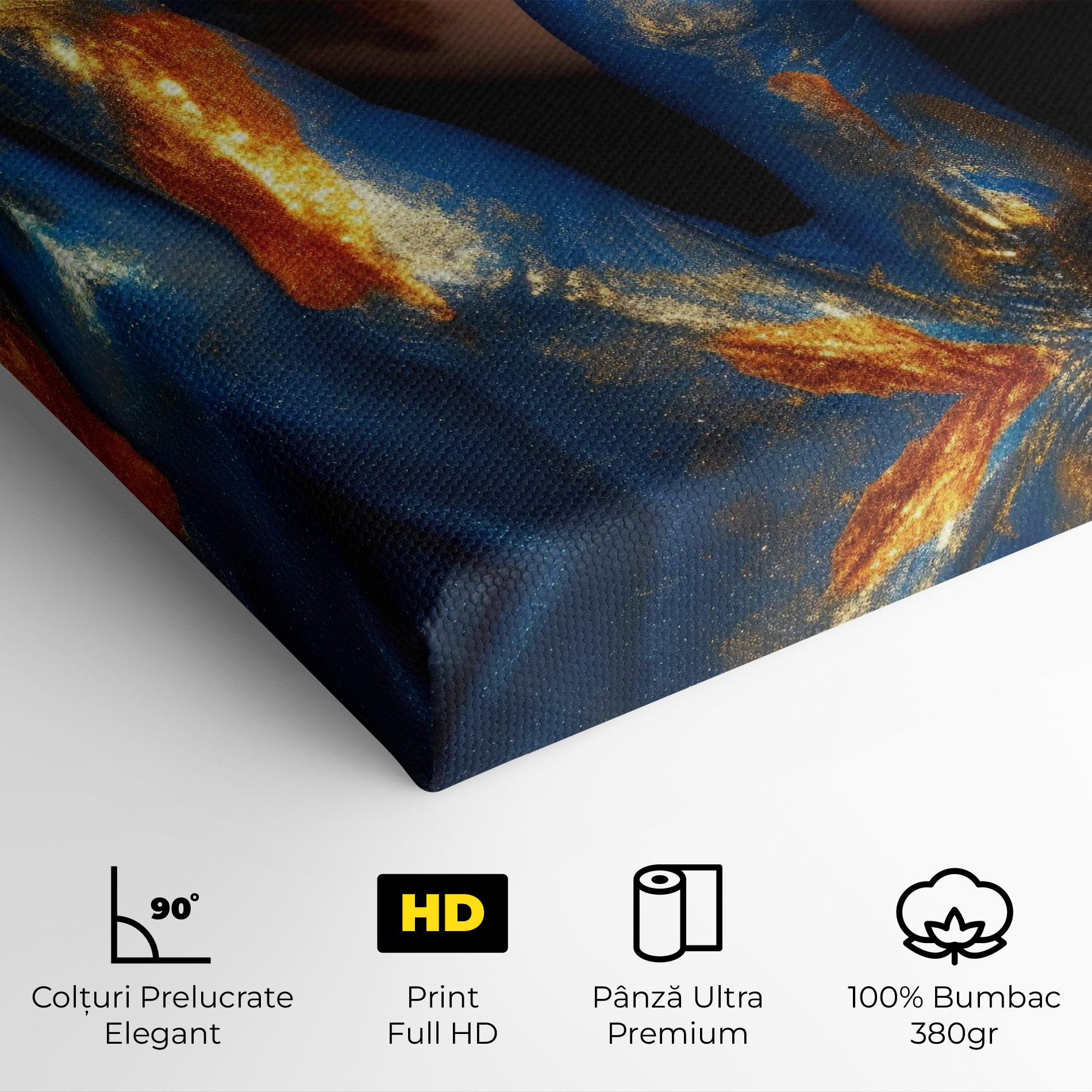 Tablou Canvas Blue Hand Lips mockup 4