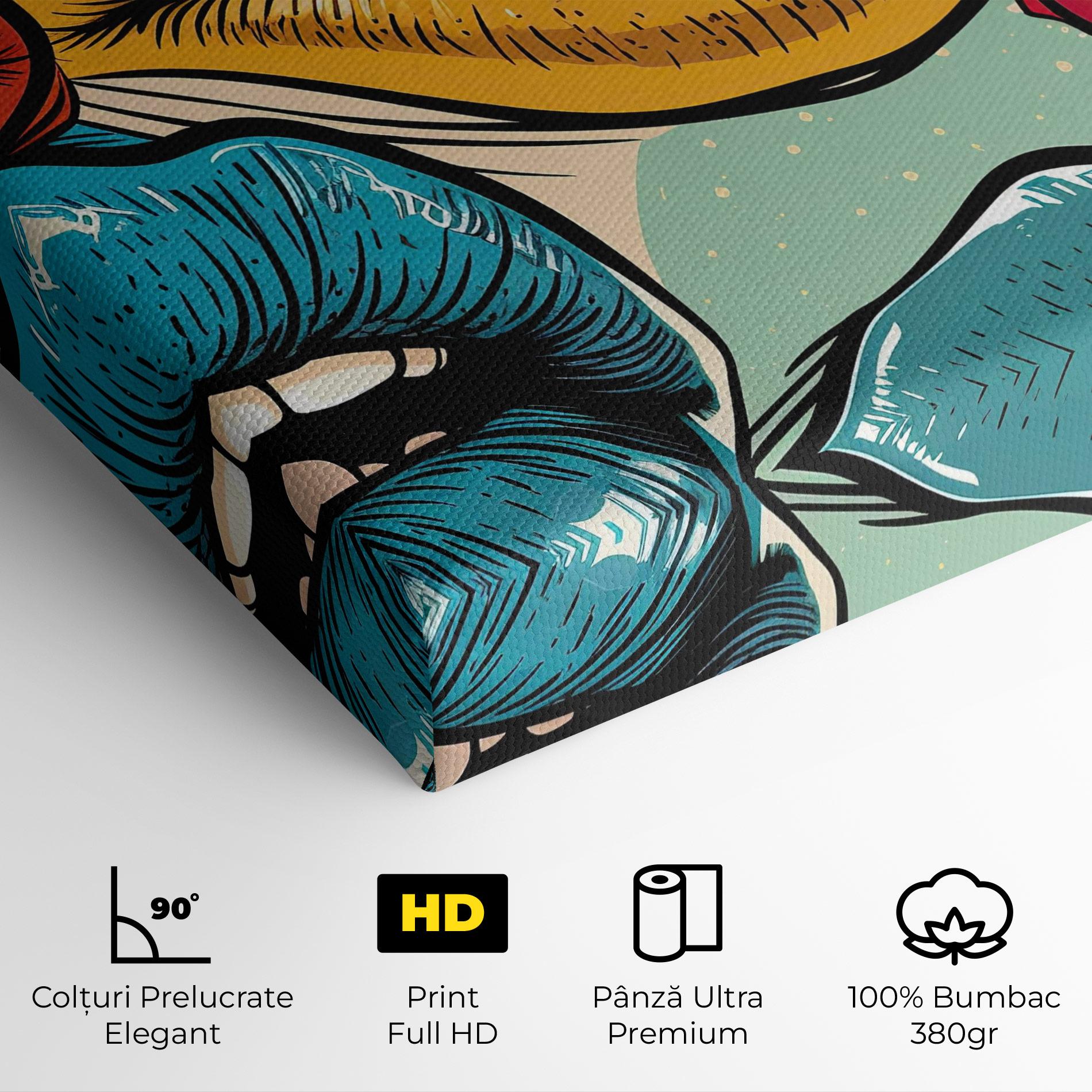 Tablou Canvas Comic Book Color Lips mockup 4