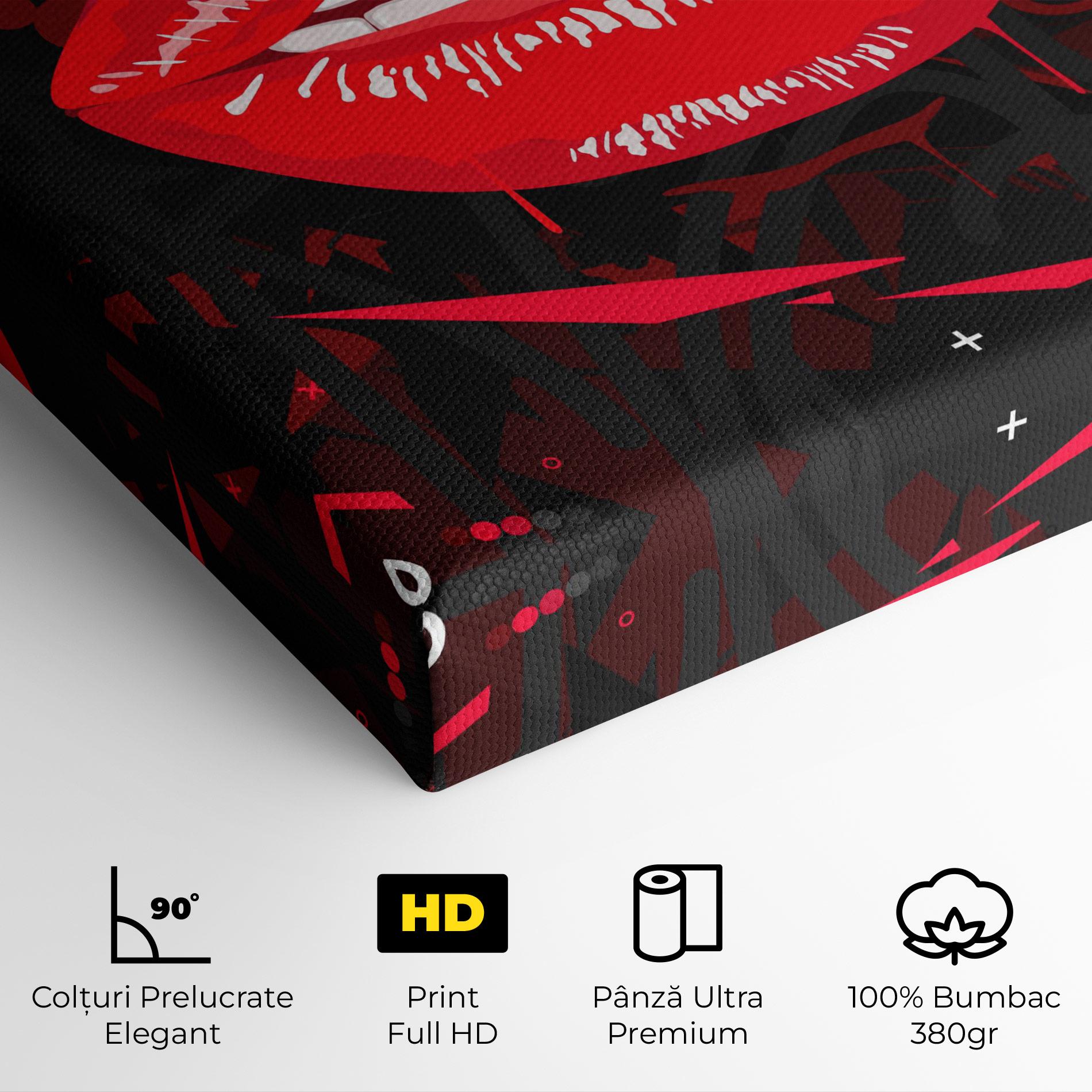 Tablou Canvas Graff Lips mockup 4