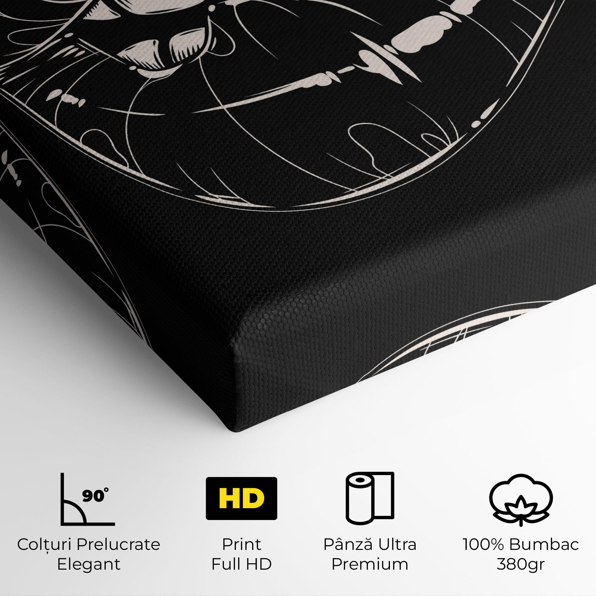 Tablou Canvas Juicy Lips On Black mockup 4