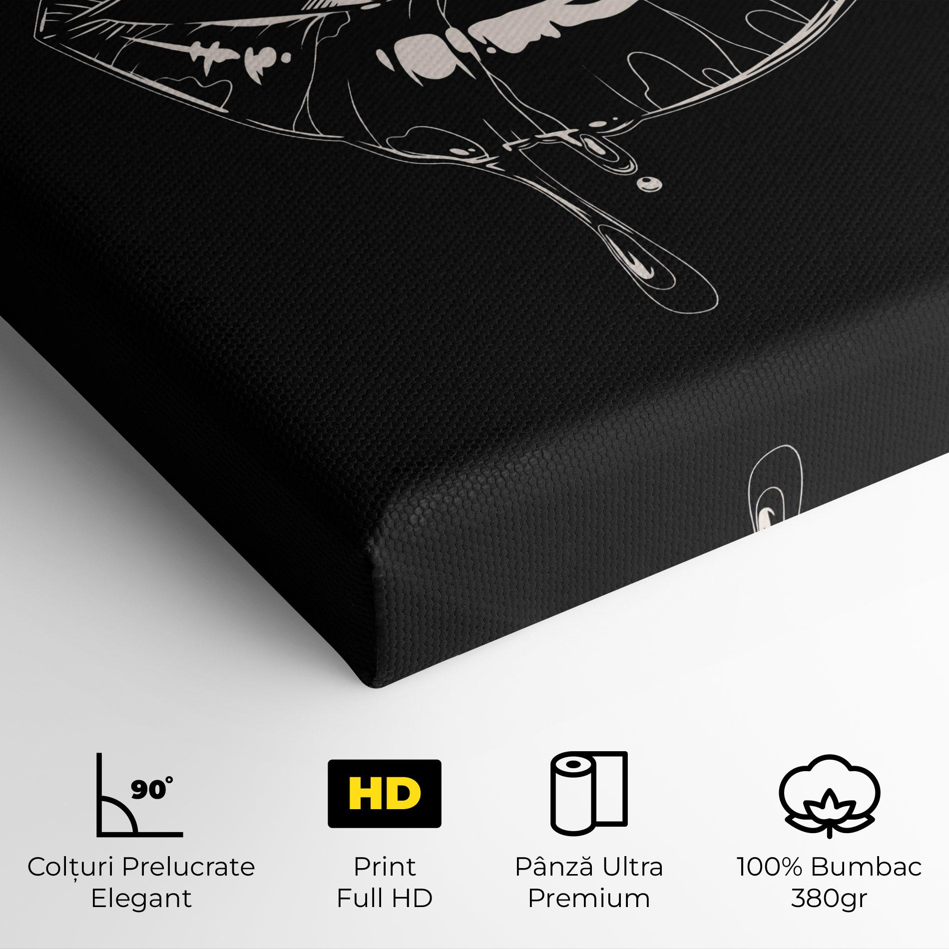 Tablou Canvas Open Lips On Black mockup 4
