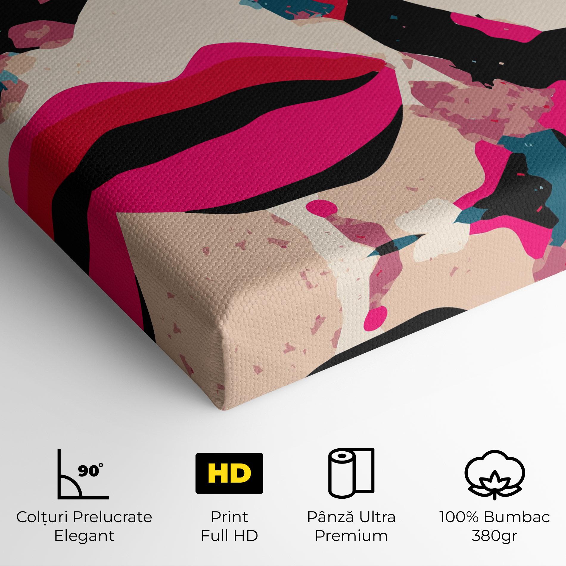 Tablou Canvas Pink Lips mockup 4