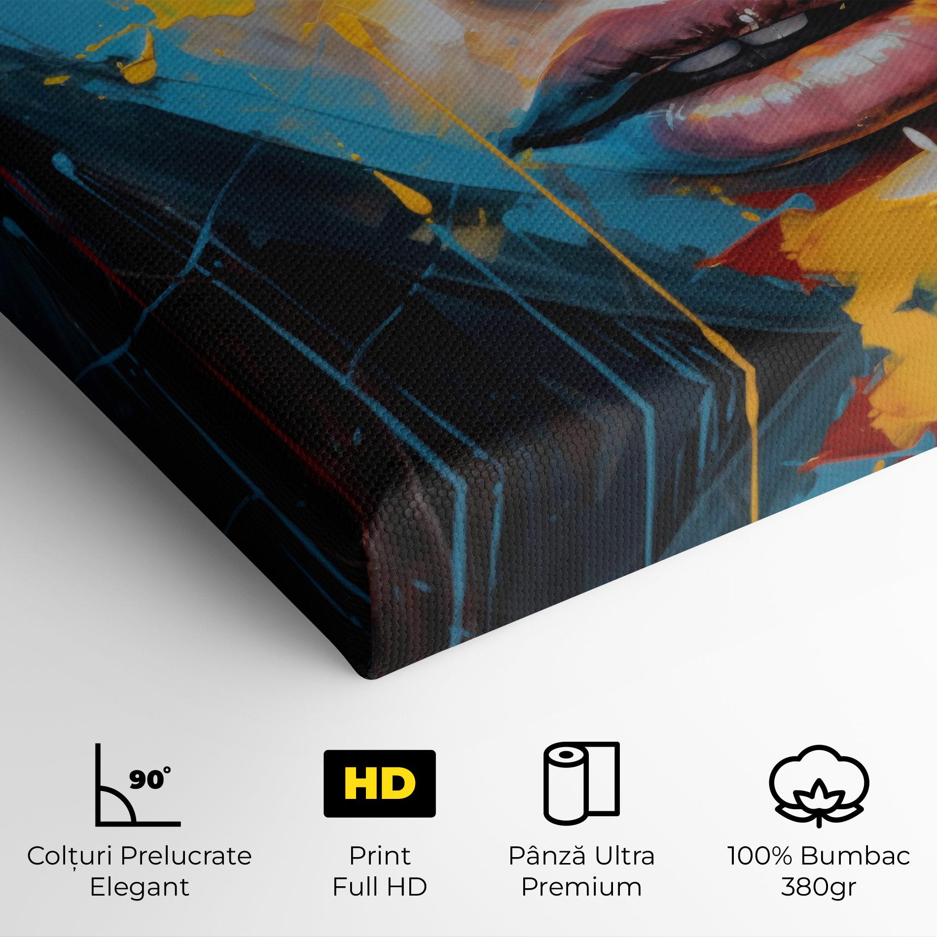 Tablou Canvas Woman Abstract Lips mockup 4