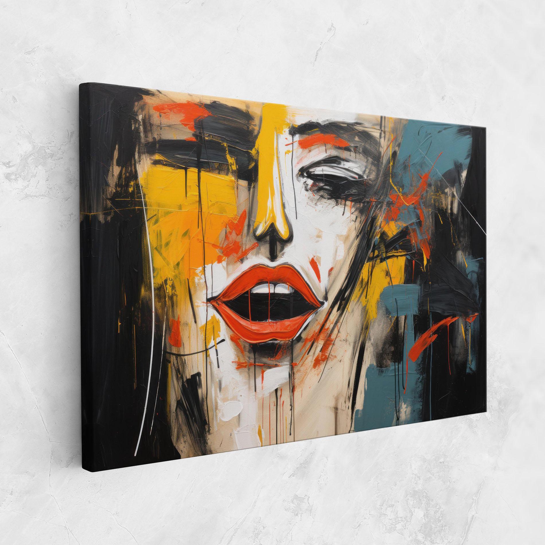 Tablou Canvas Abstract Woman Lips mockup 1