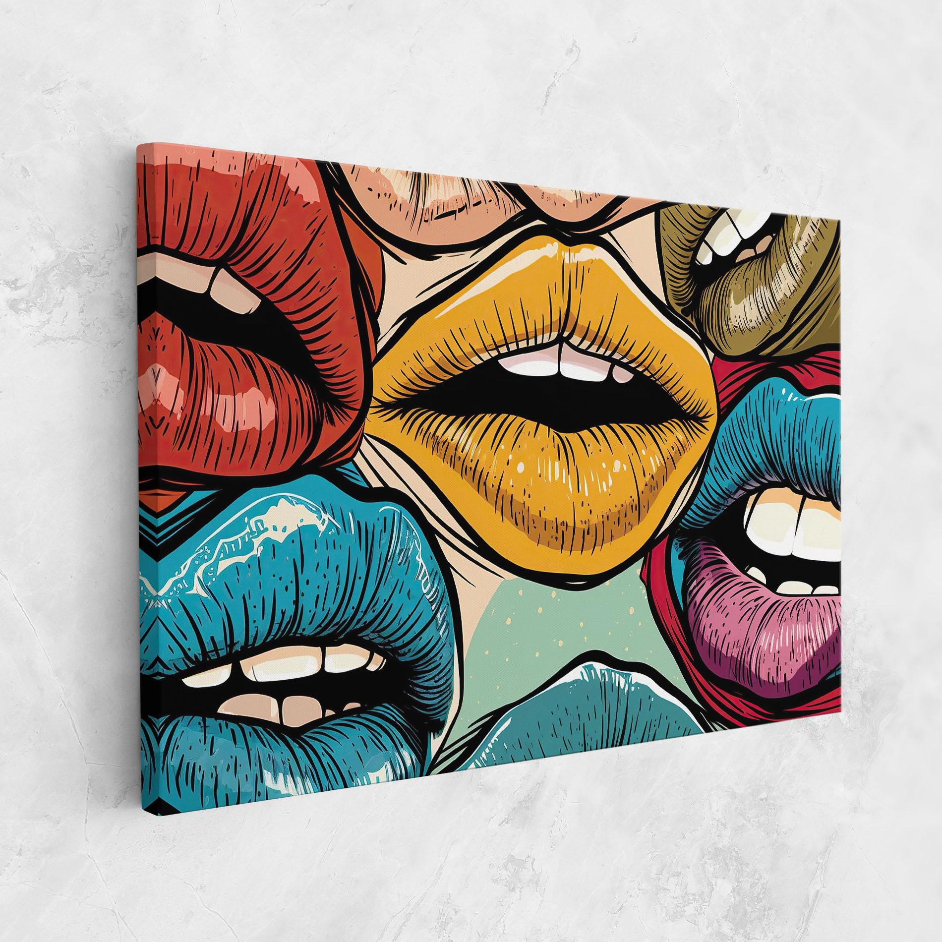 Tablou Canvas Comic Book Color Lips mockup 1