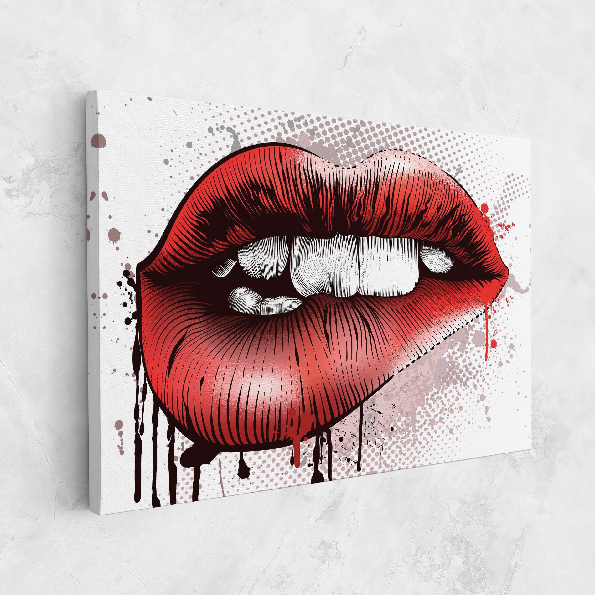 Tablou Canvas Lips Pop Artistic mockup 1