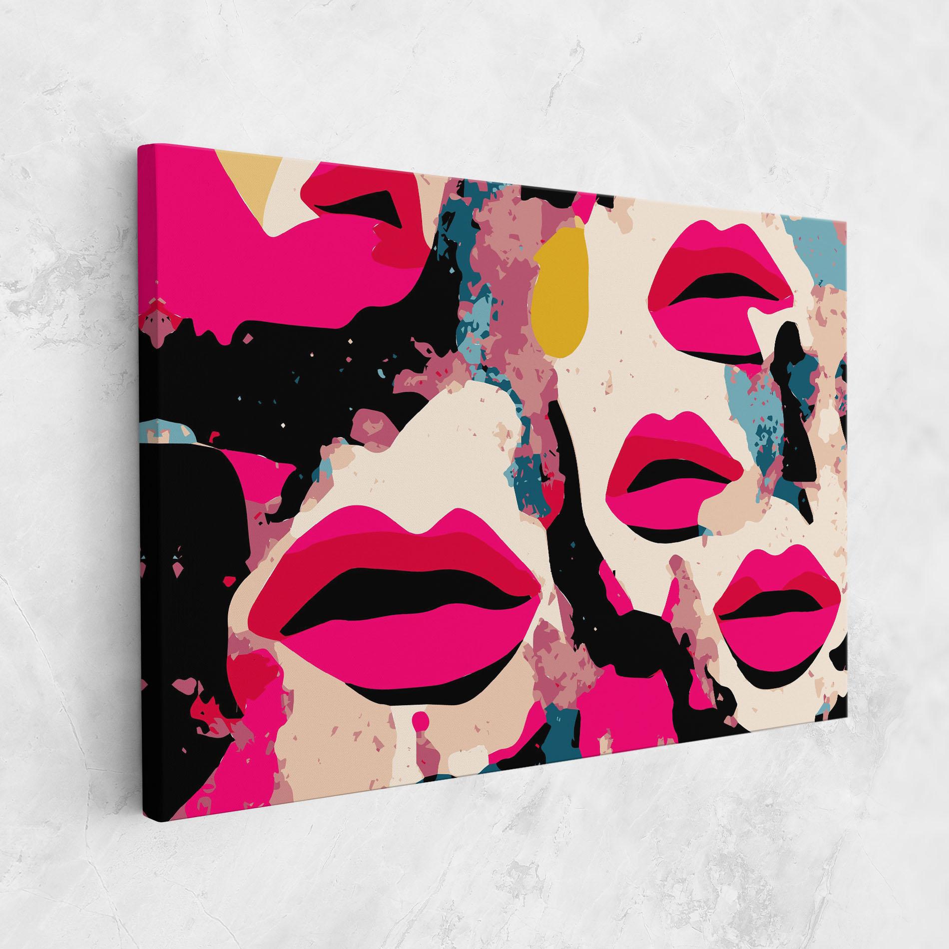 Tablou Canvas Pink Lips mockup 1