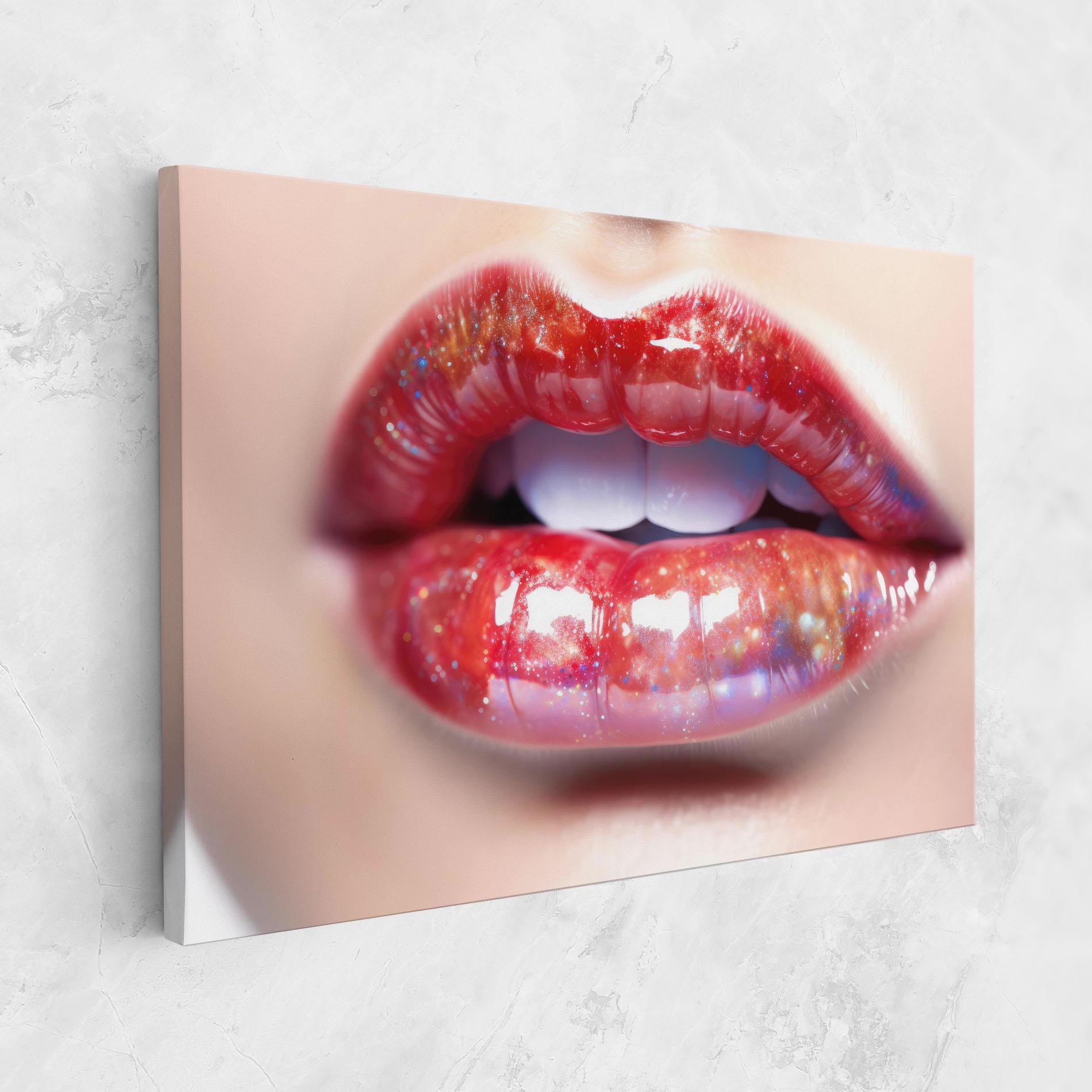 Tablou Canvas Red Pretty Lips mockup 1