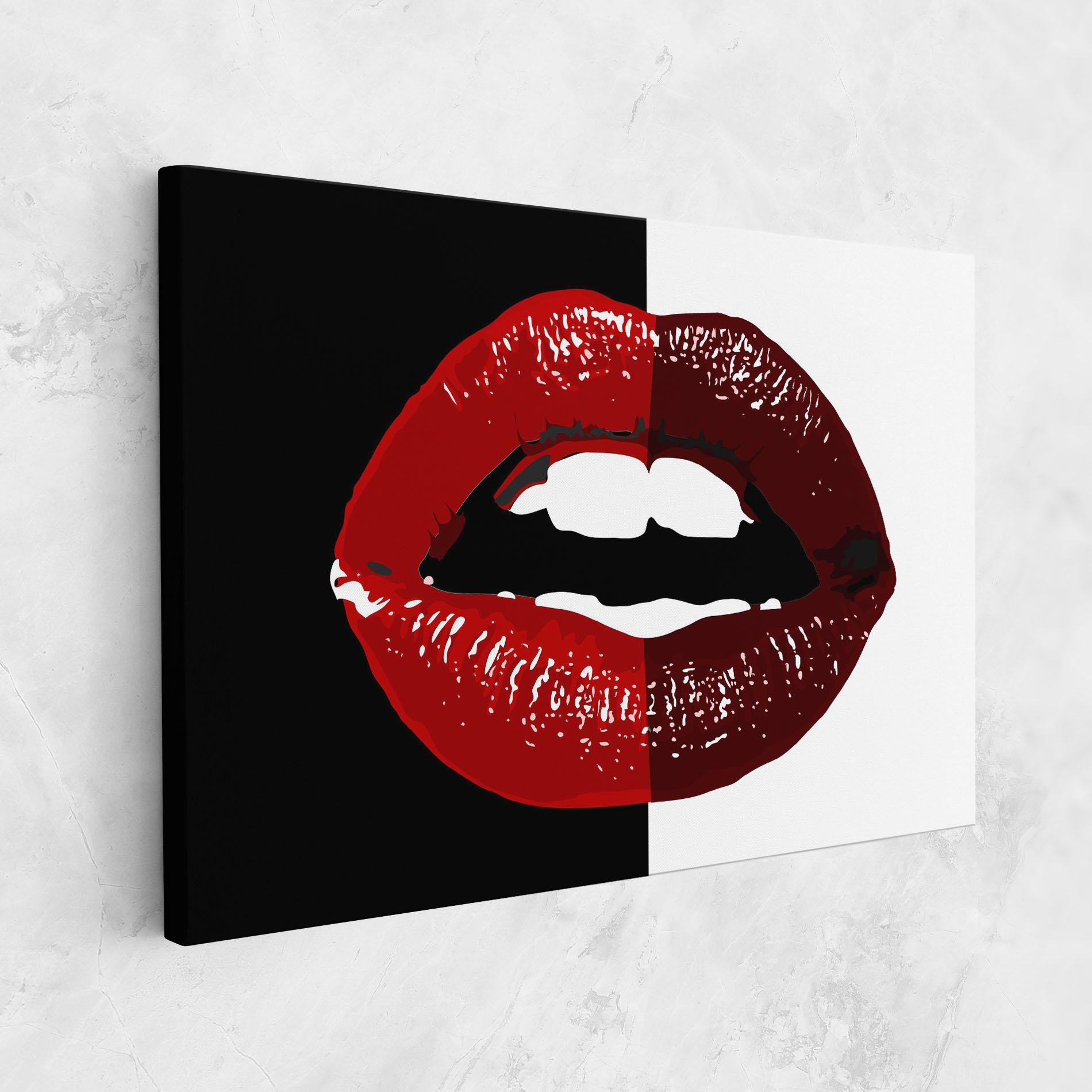 Tablou Canvas Red Shade Lips mockup 1