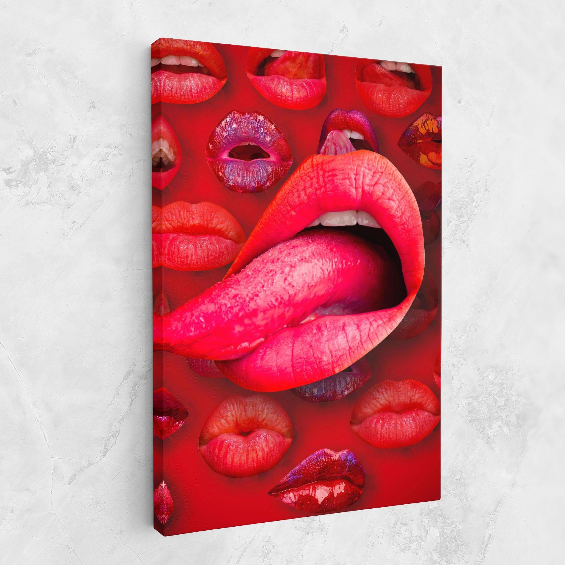 Tablou Canvas Big Tongue Collage mockup 1